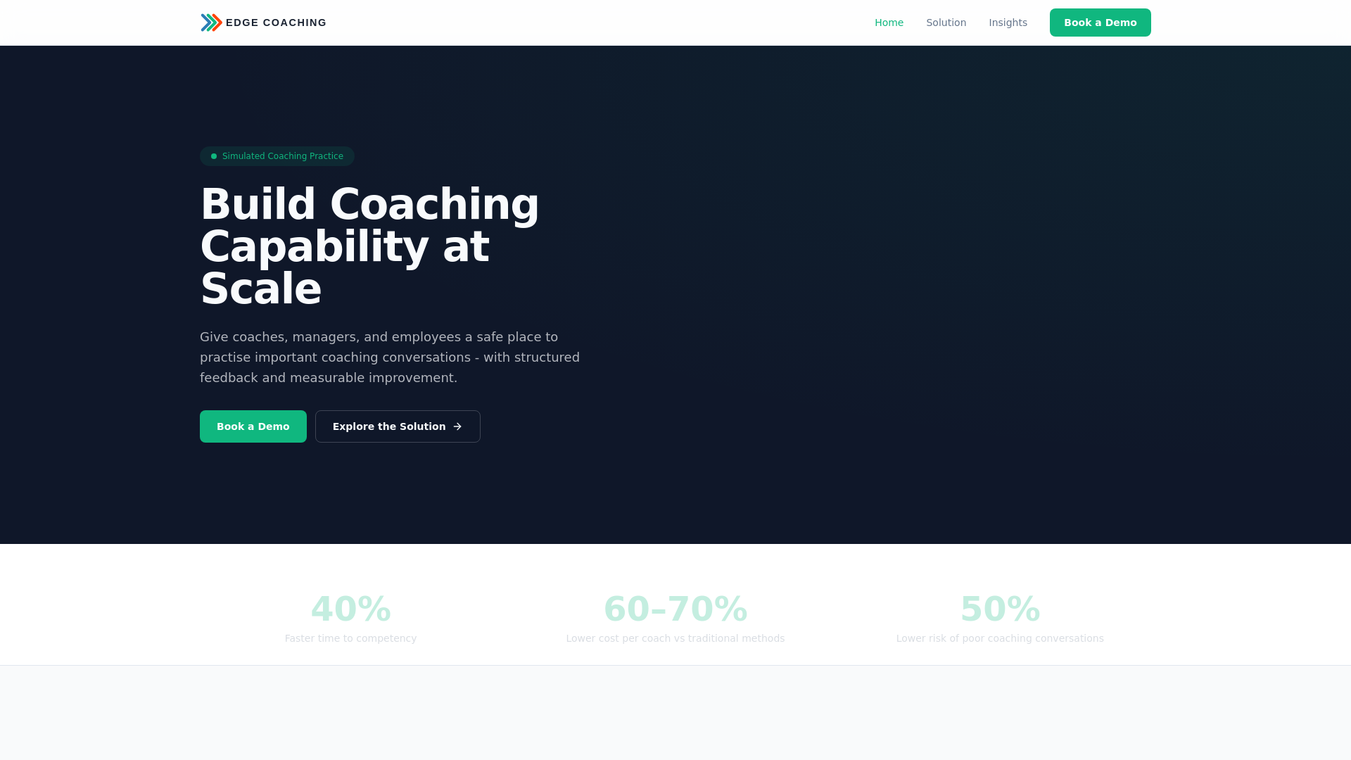 website screenshot of https://edgecoaching.net/