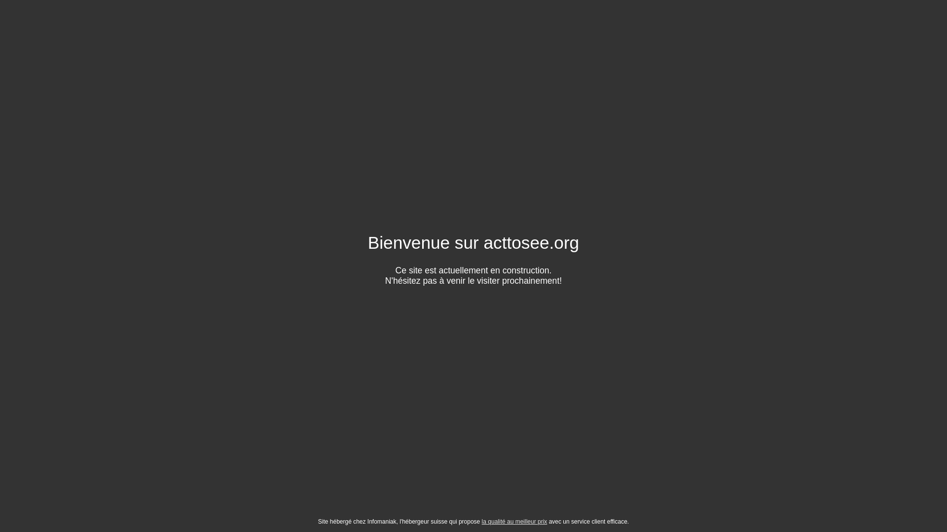 website screenshot of https://acttosee.org/