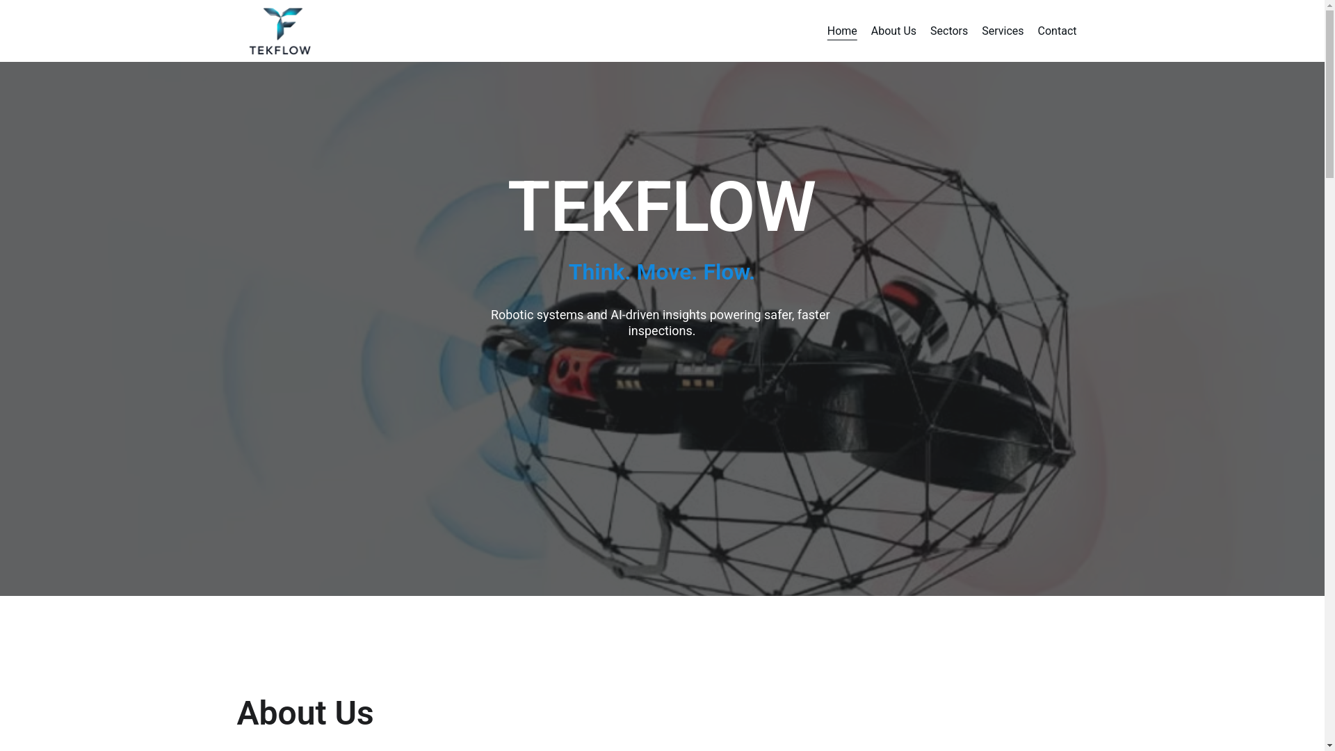 website screenshot of https://tekflowon.com/