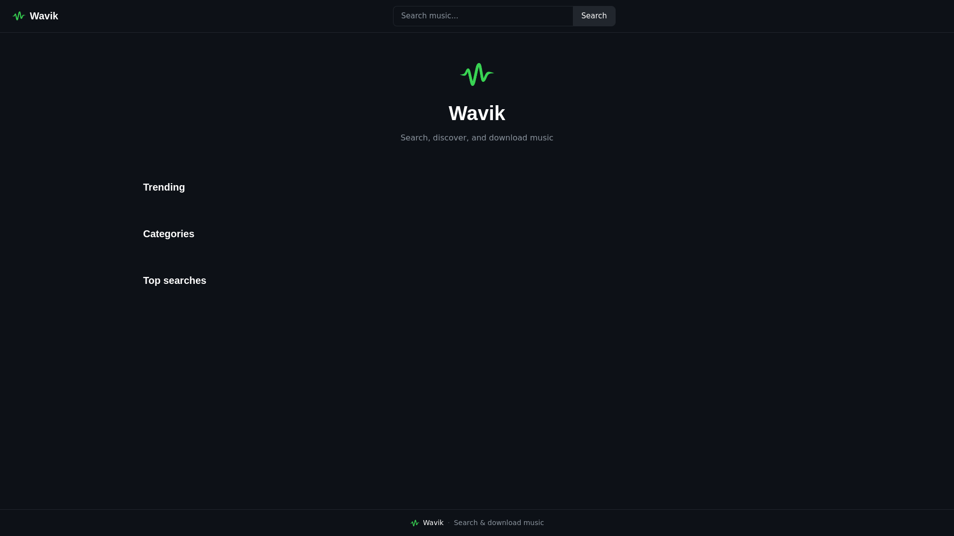 website screenshot of https://wavik.site/