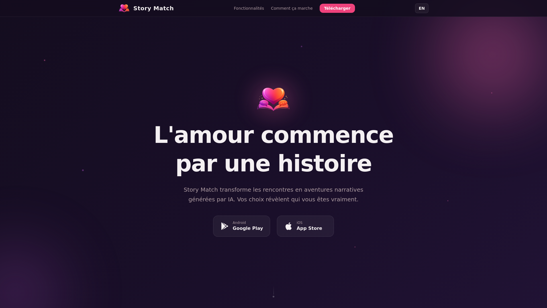 website screenshot of https://story-match.fr/