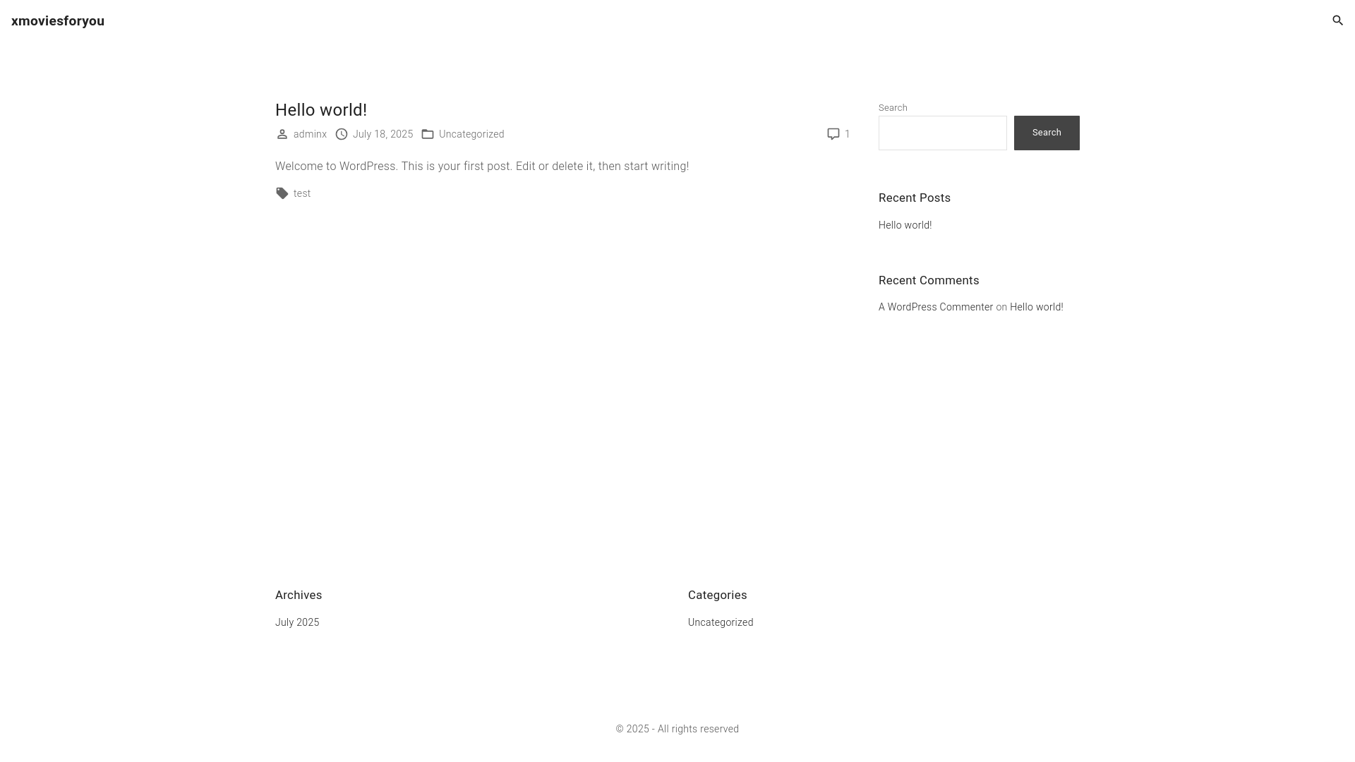 website screenshot of https://xmoviesforyou.fun/