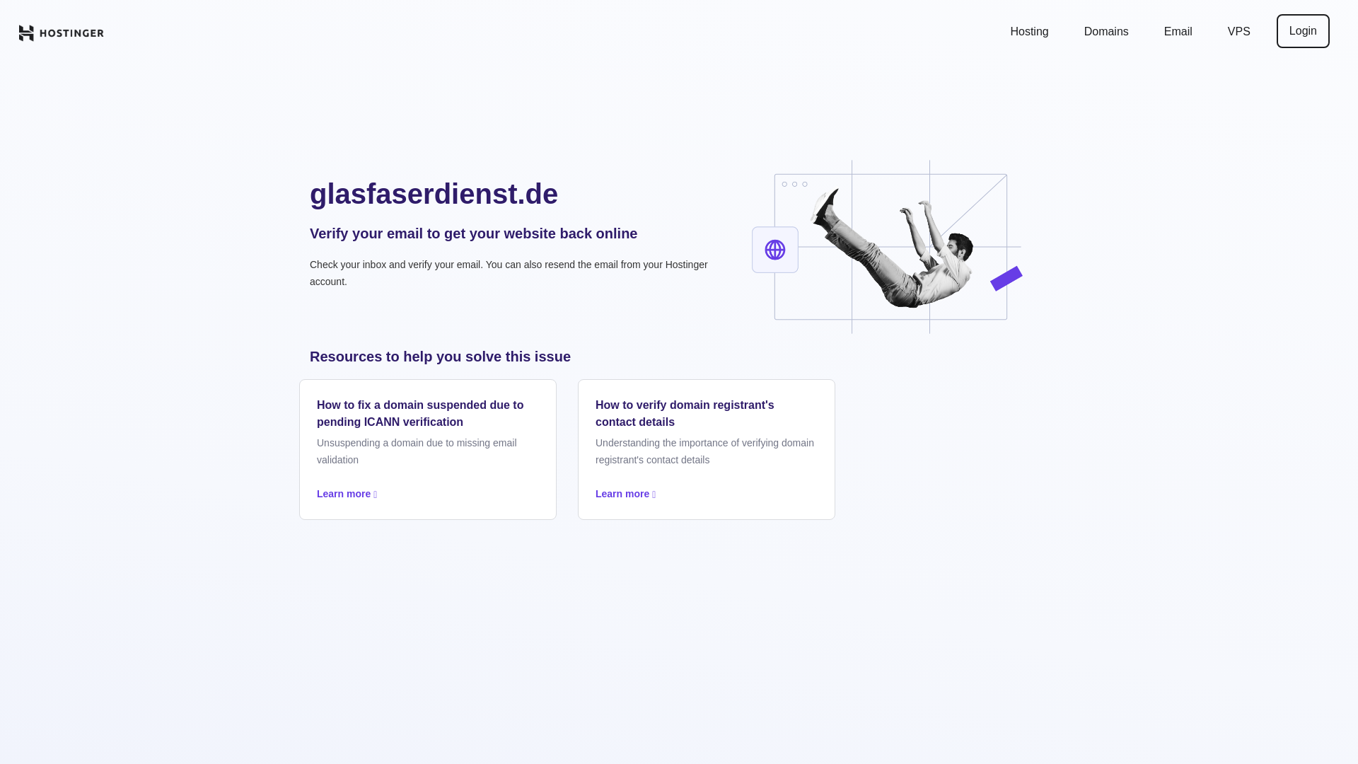 website screenshot of https://glasfaserdienst.de/