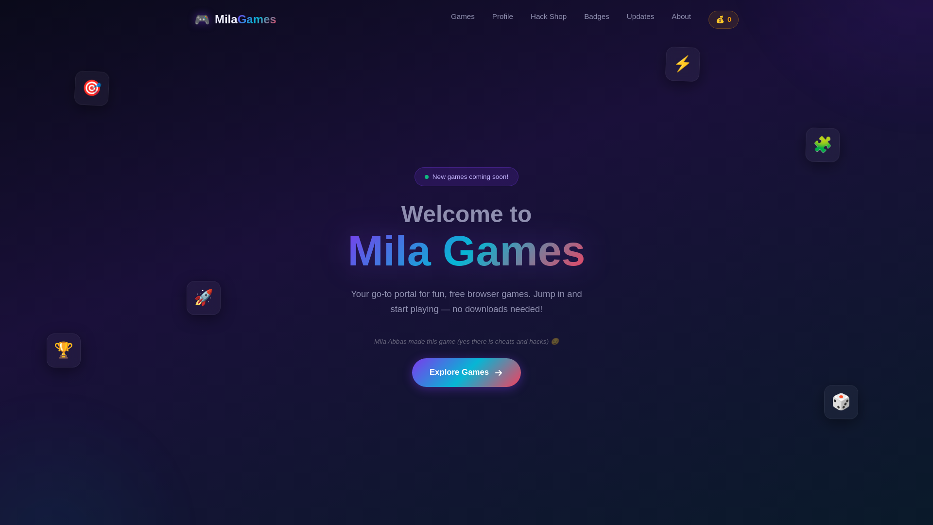 website screenshot of https://mila-games-cxz.pages.dev/