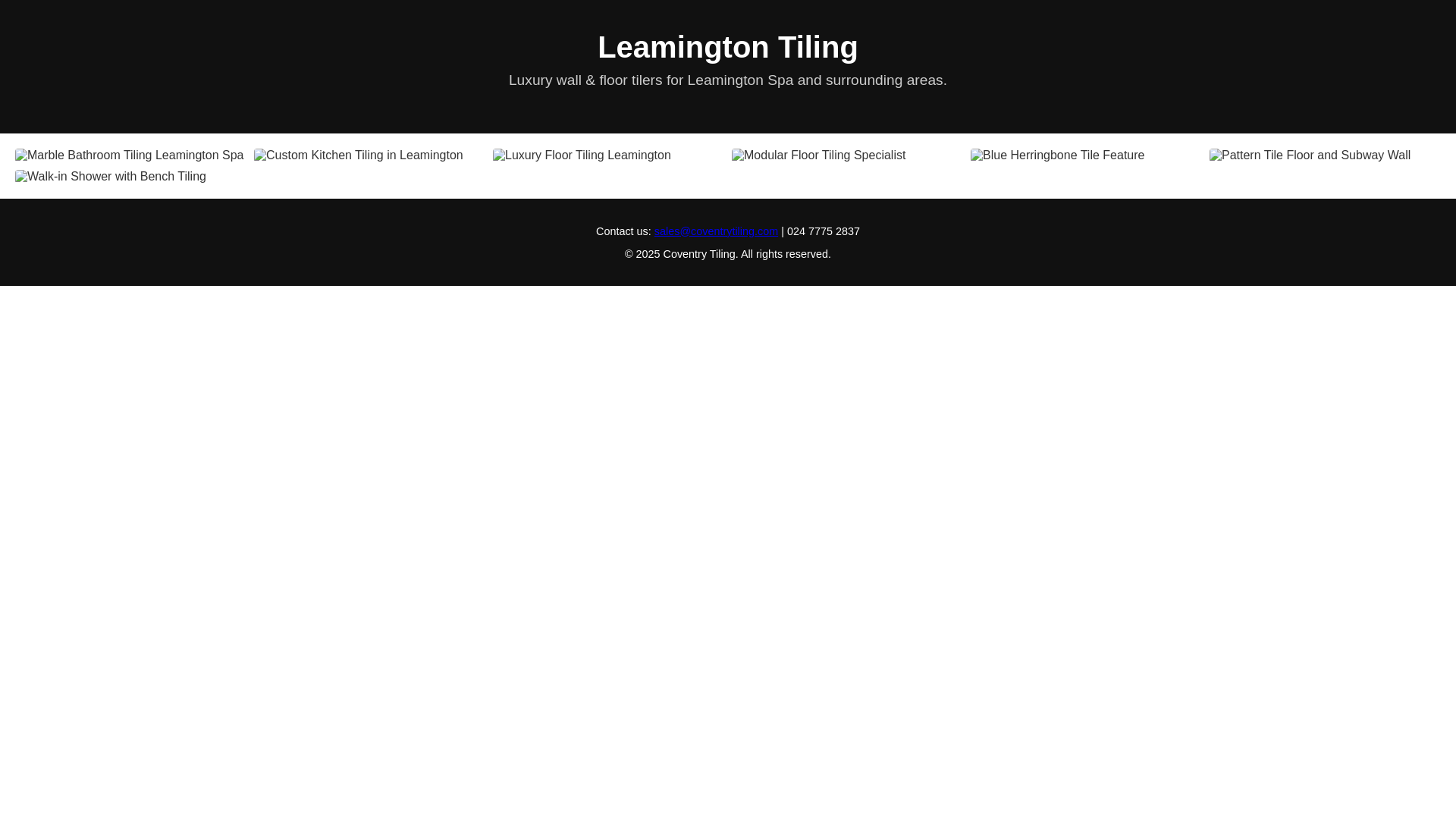 website screenshot of https://leamington-tiling-landing.pages.dev/