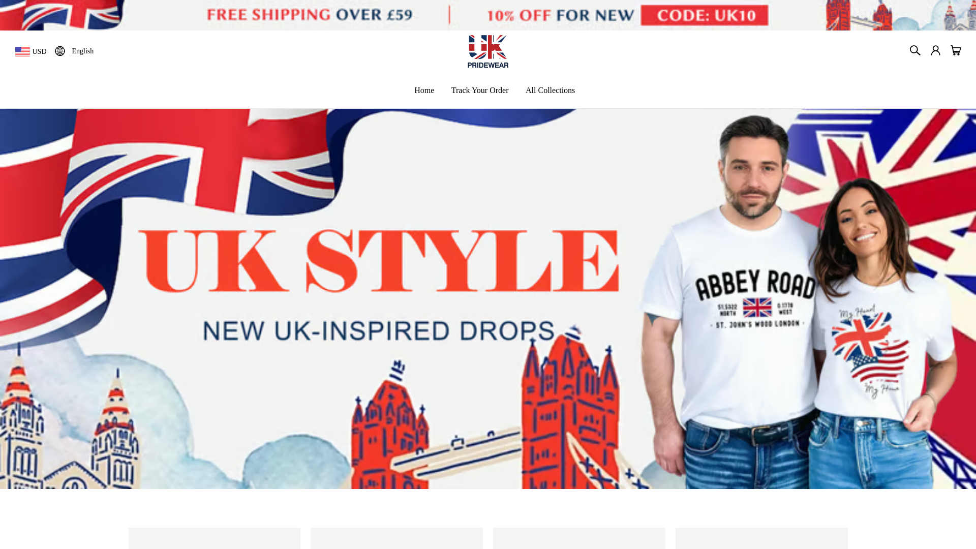 website screenshot of https://ukpridewear.com/