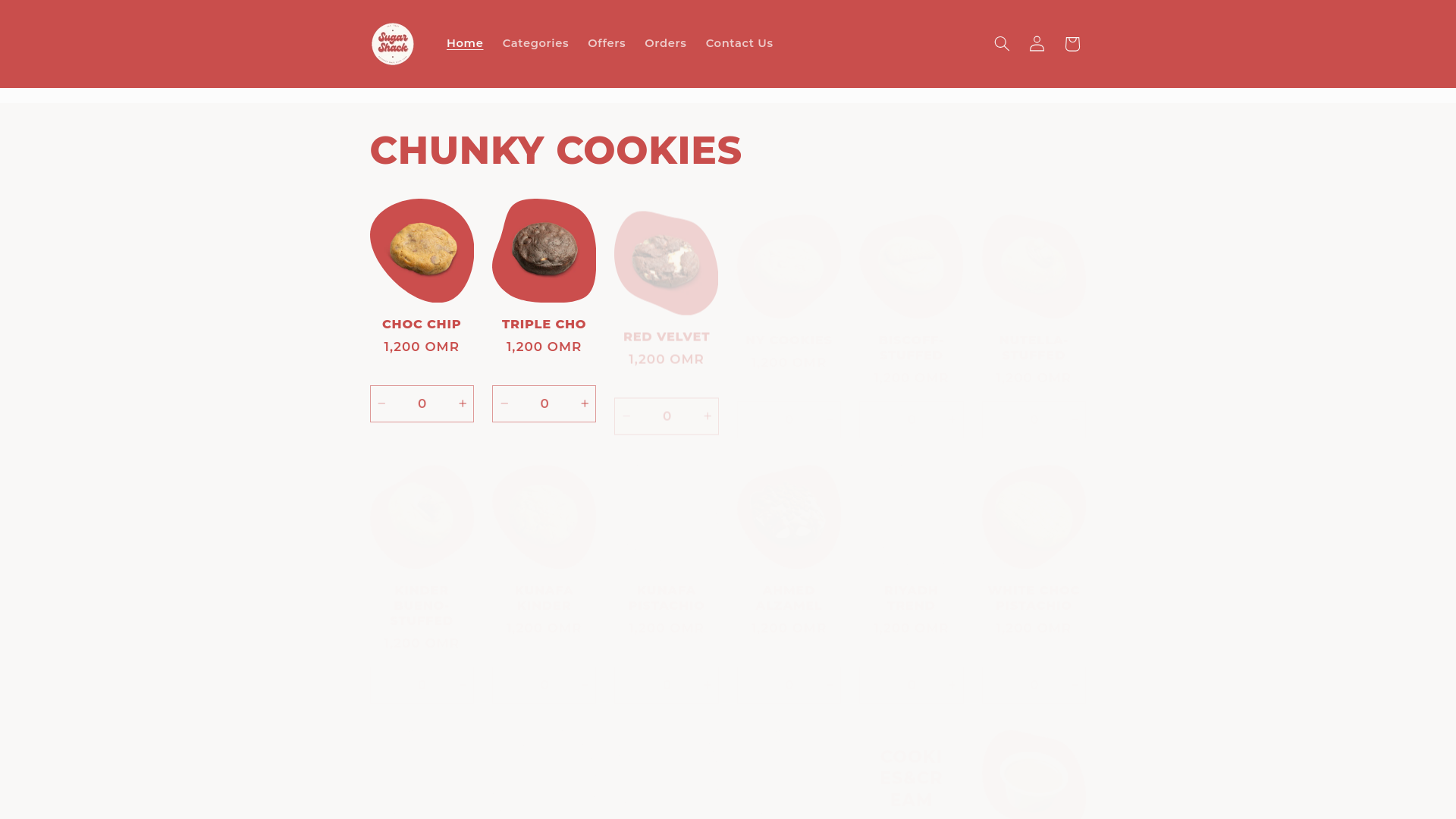 website screenshot of https://sugarshackoman.com/