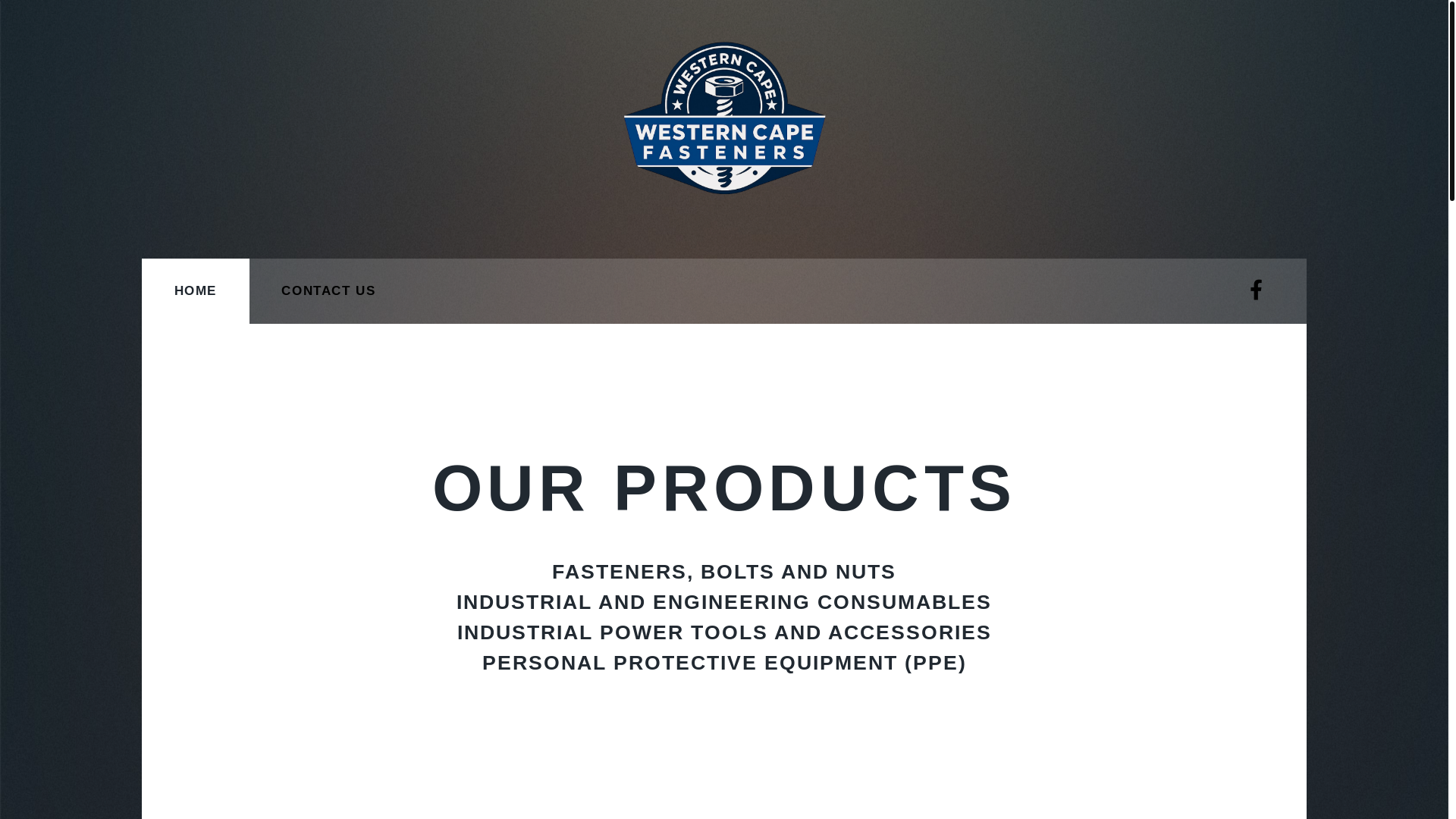 website screenshot of https://westerncapefasteners.co.za/