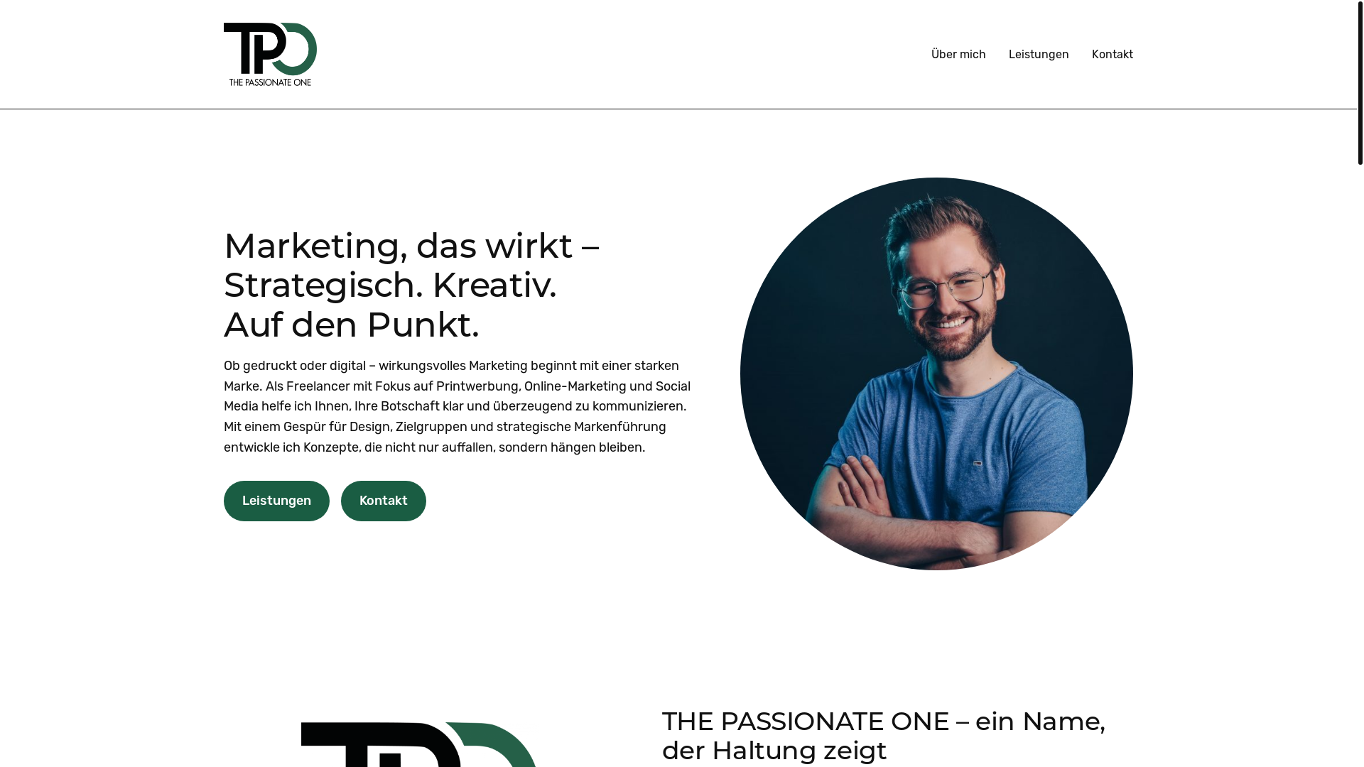 website screenshot of https://thepassionateone.de/