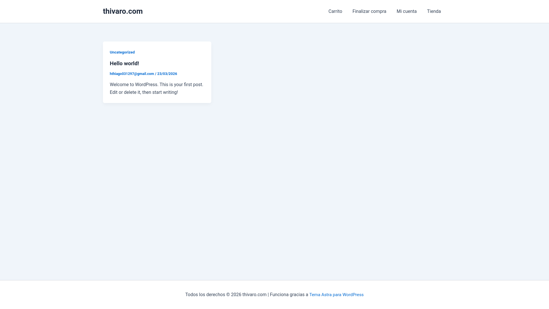 website screenshot of https://thivaro.com/