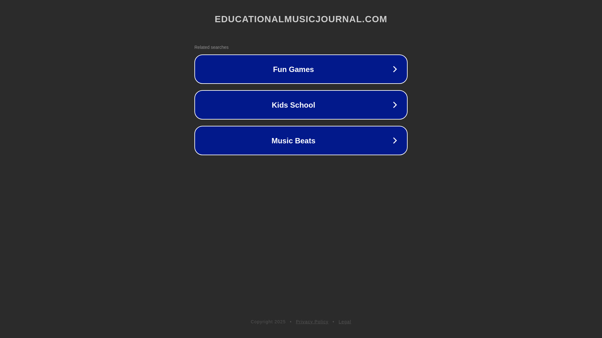 website screenshot of https://educationalmusicjournal.com/