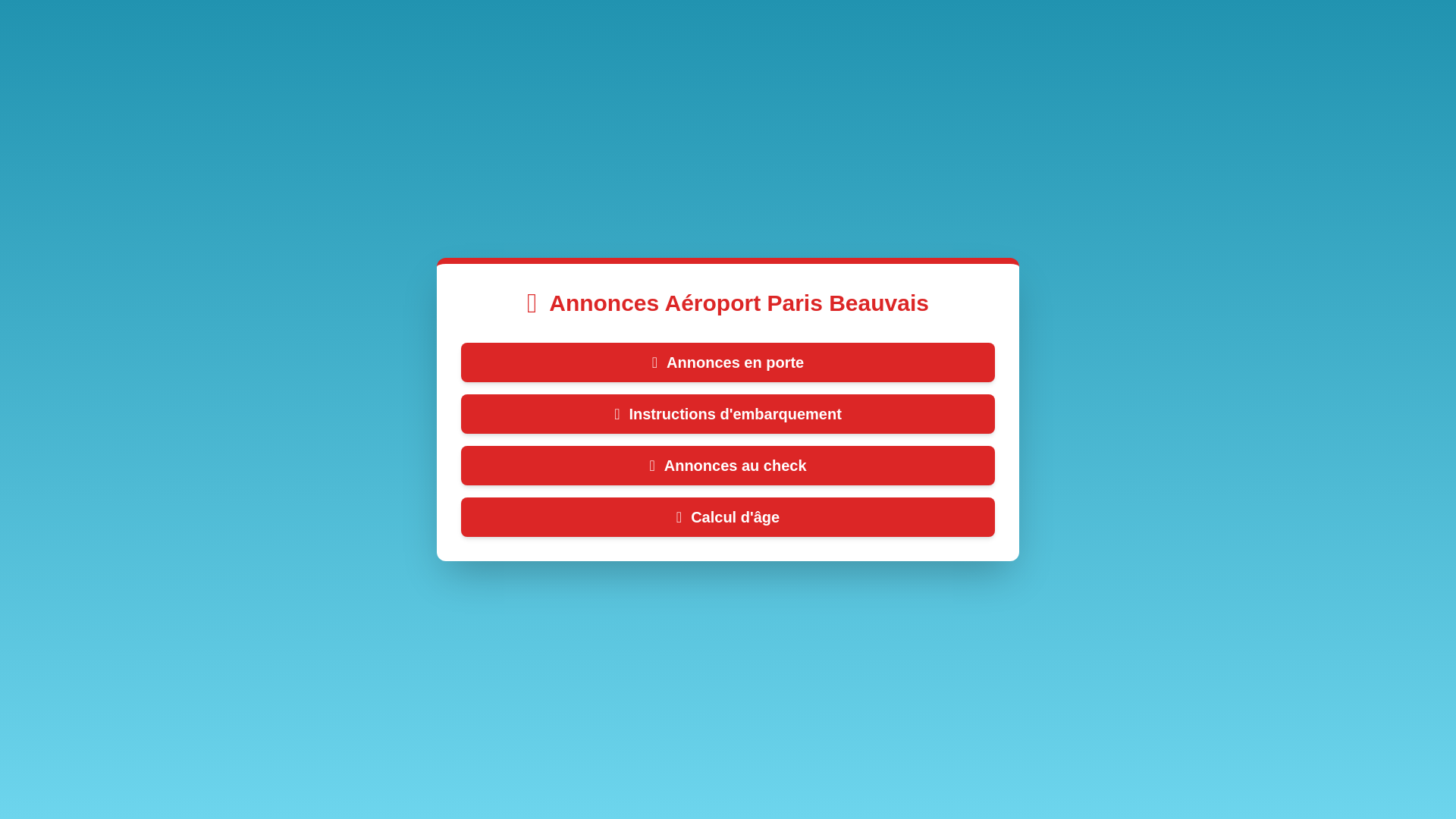 website screenshot of https://annonceaero.pages.dev/