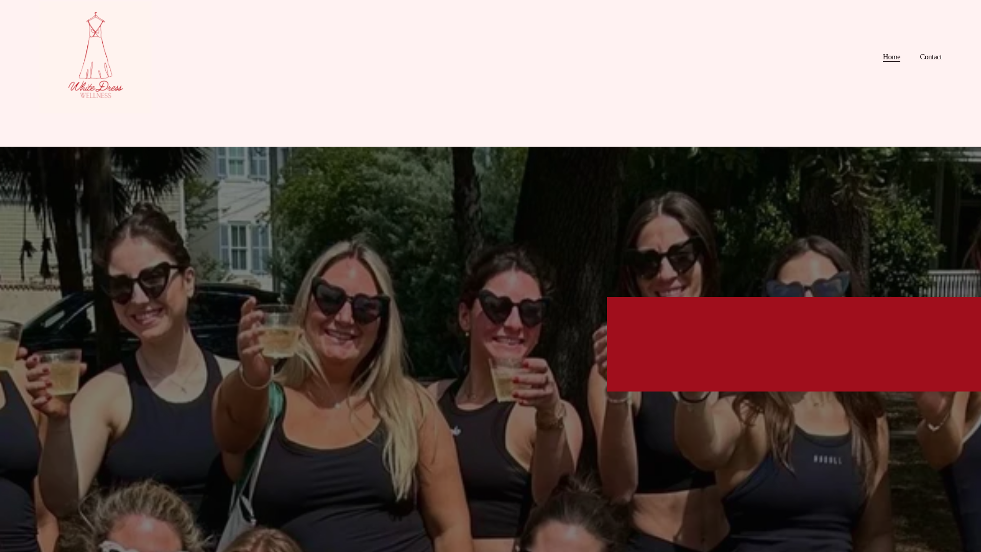 website screenshot of https://whitedresswellness.com/