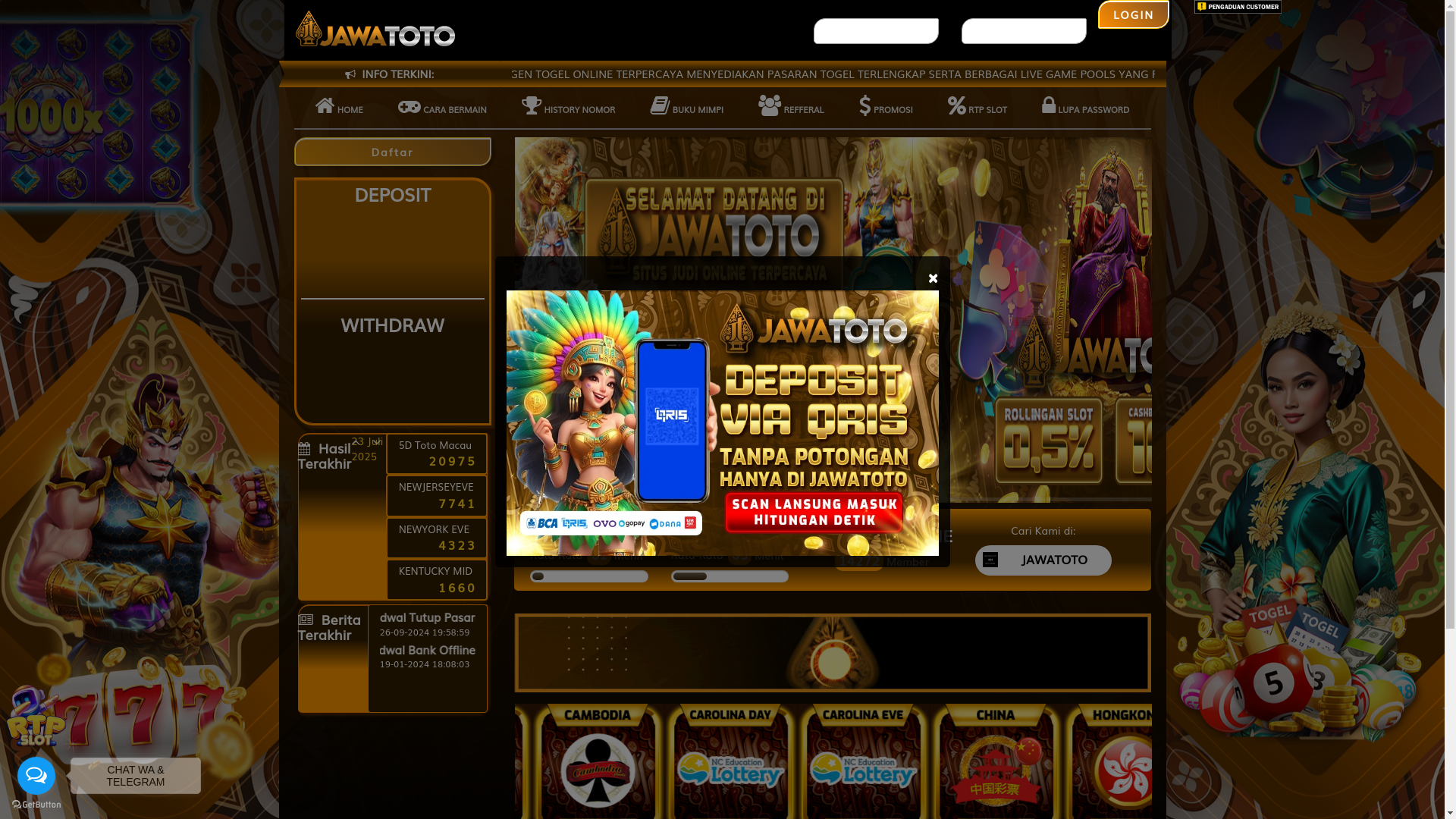 website screenshot of https://jawatoto123.com/
