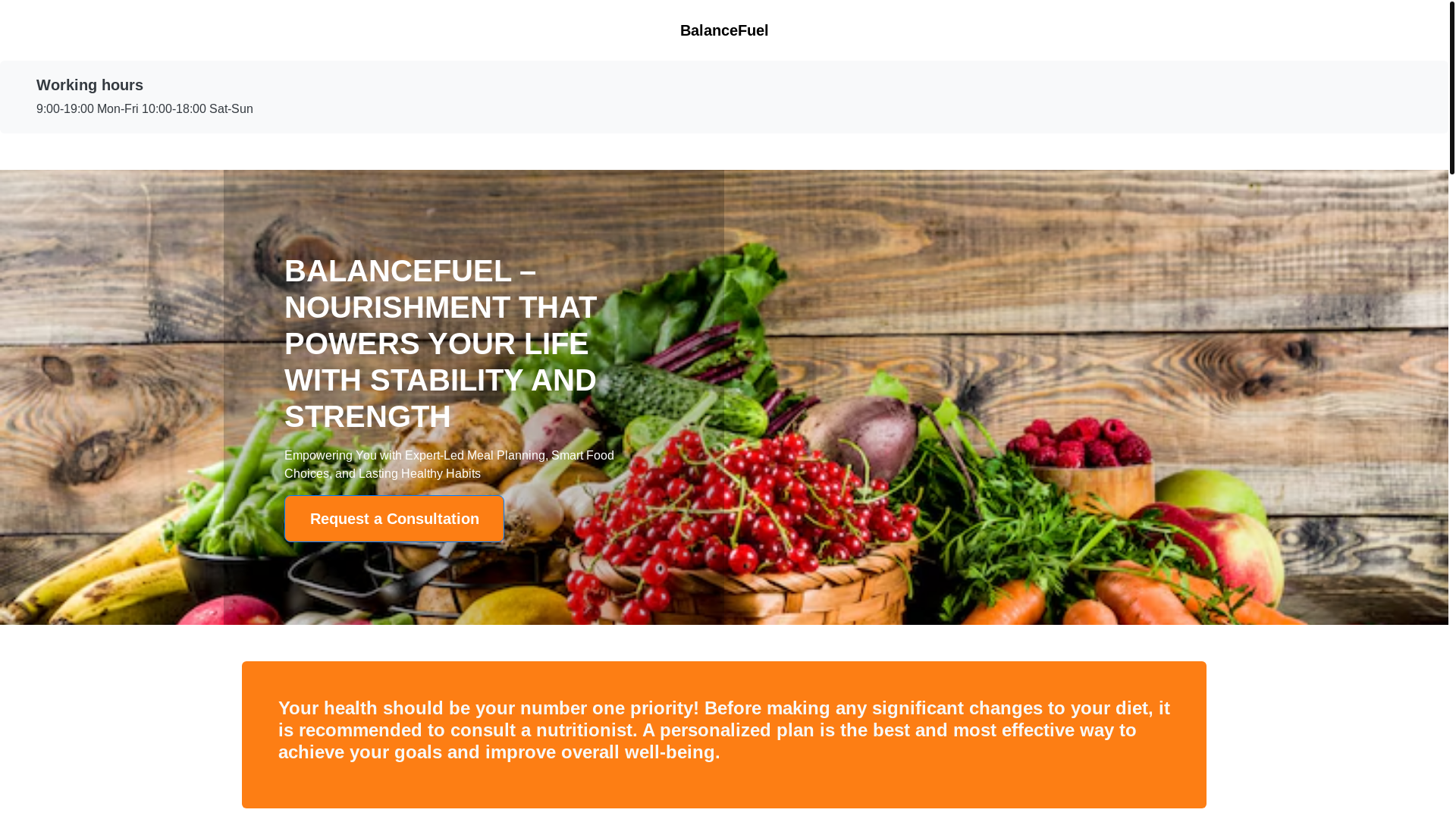 website screenshot of https://balancefuelra.info/
