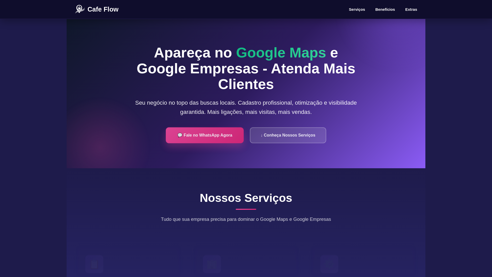 website screenshot of https://cafeflow.com.br/