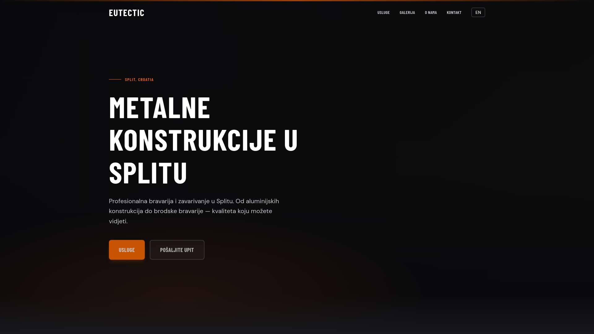 website screenshot of https://eutectic.hr