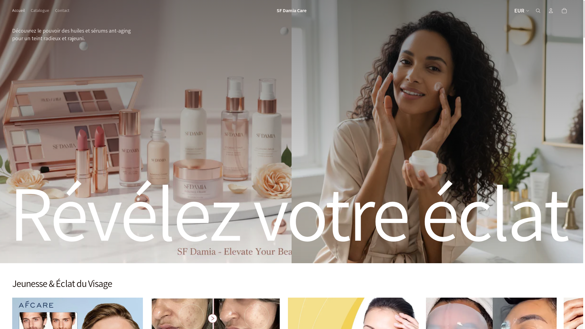 website screenshot of https://damiacare.be/