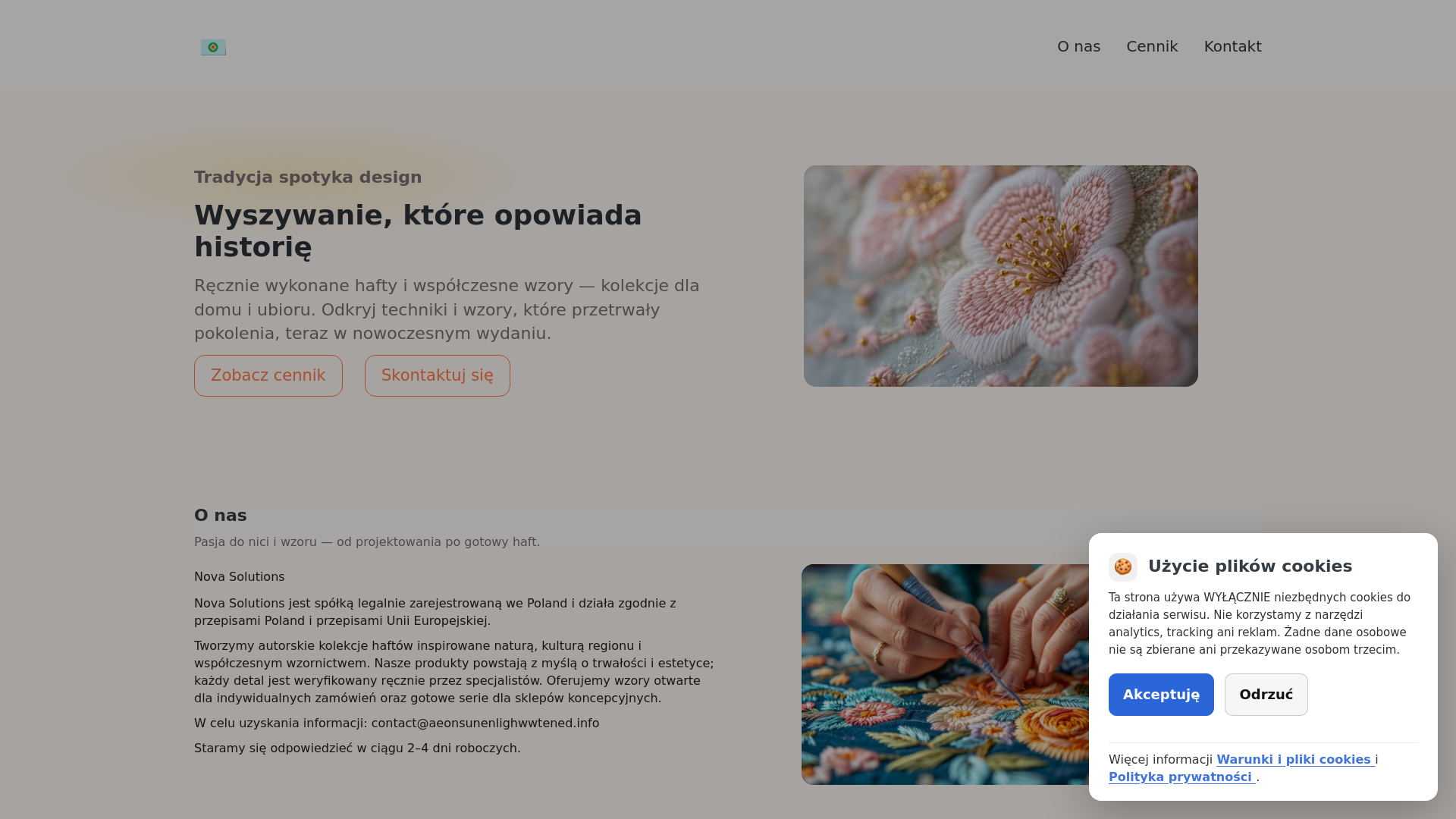 website screenshot of https://aeonsunenlighwwtened.info/