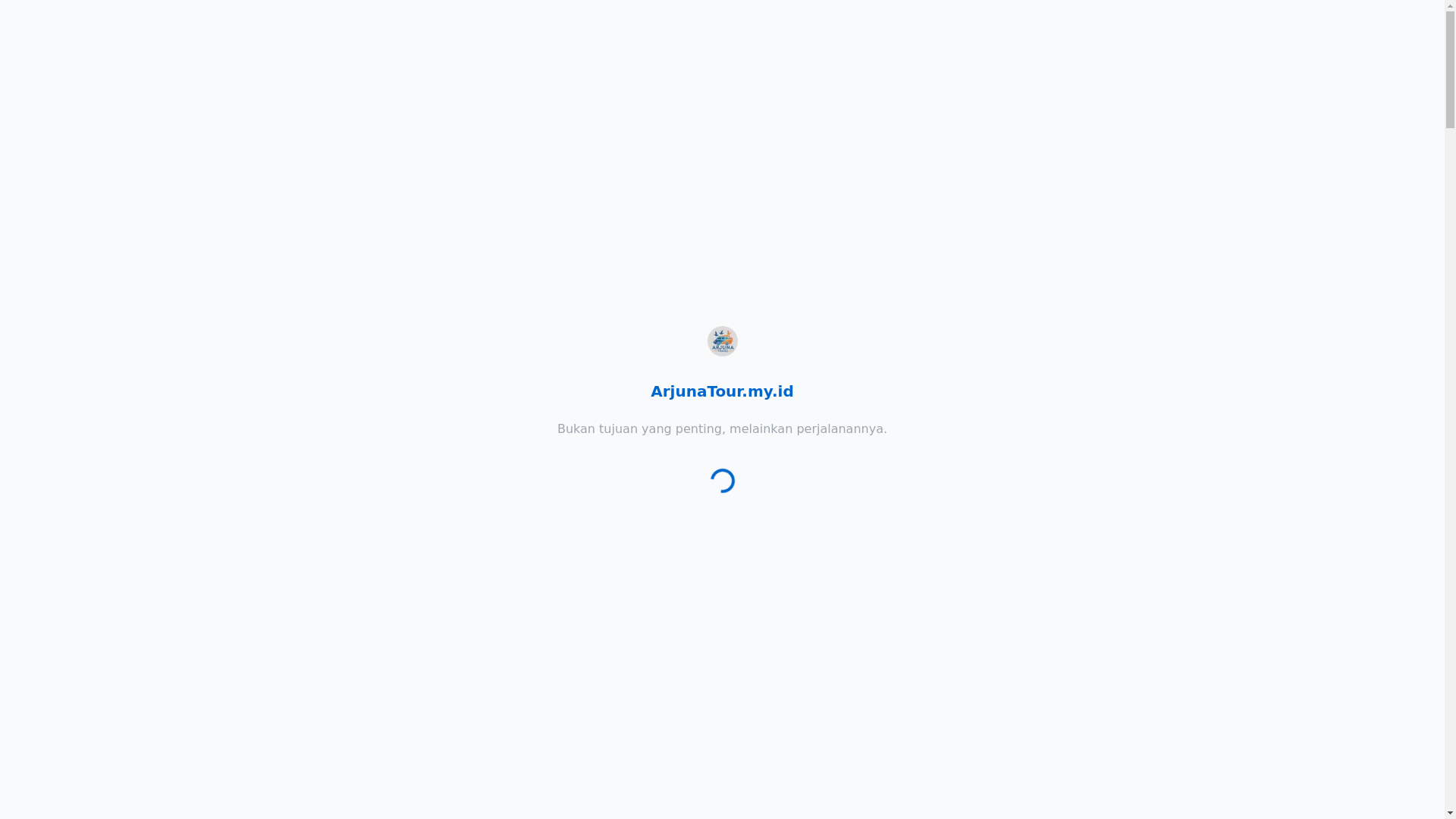 website screenshot of https://arjunatravel.my.id/