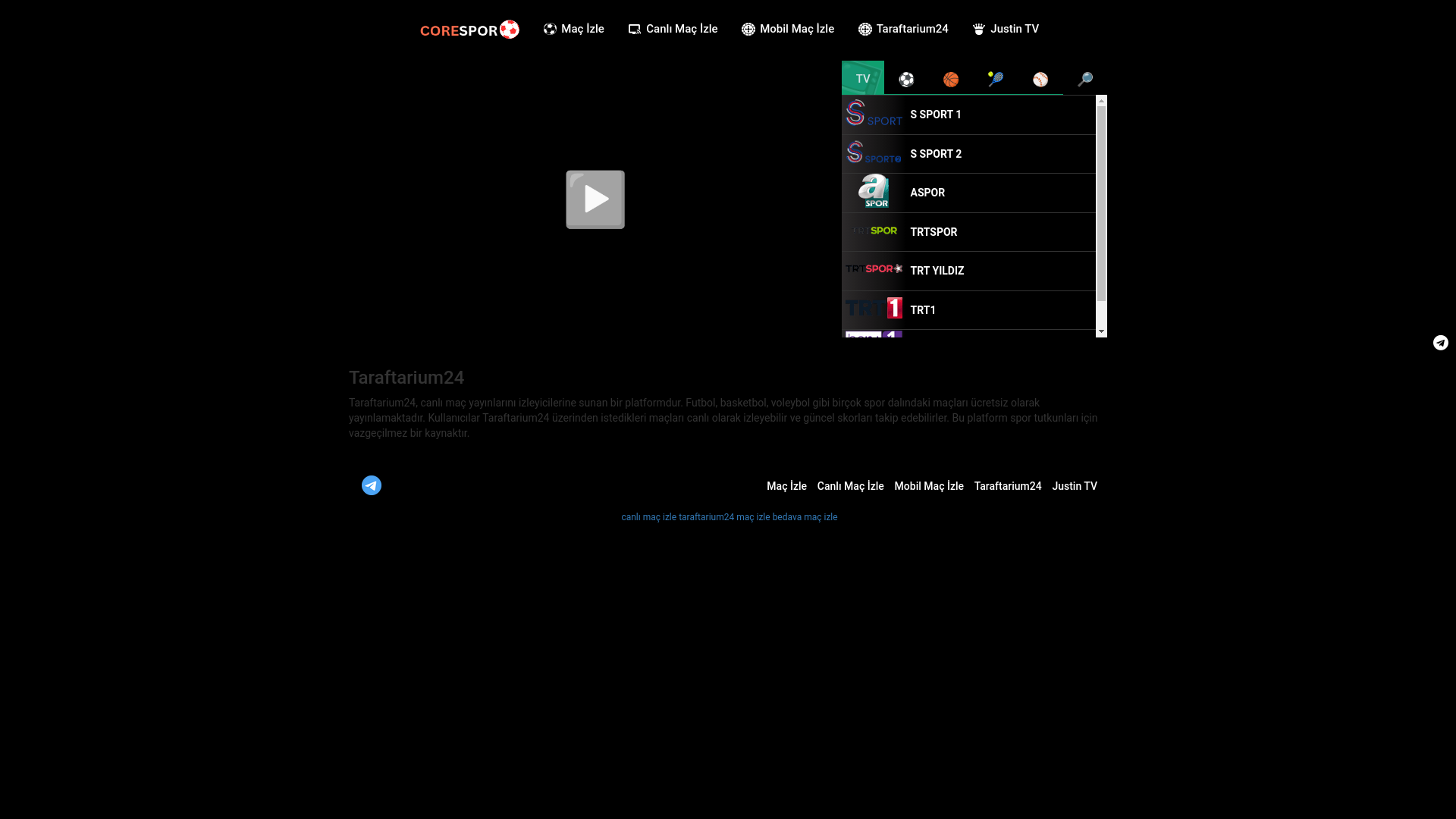 website screenshot of https://taraftariumsd1.in/