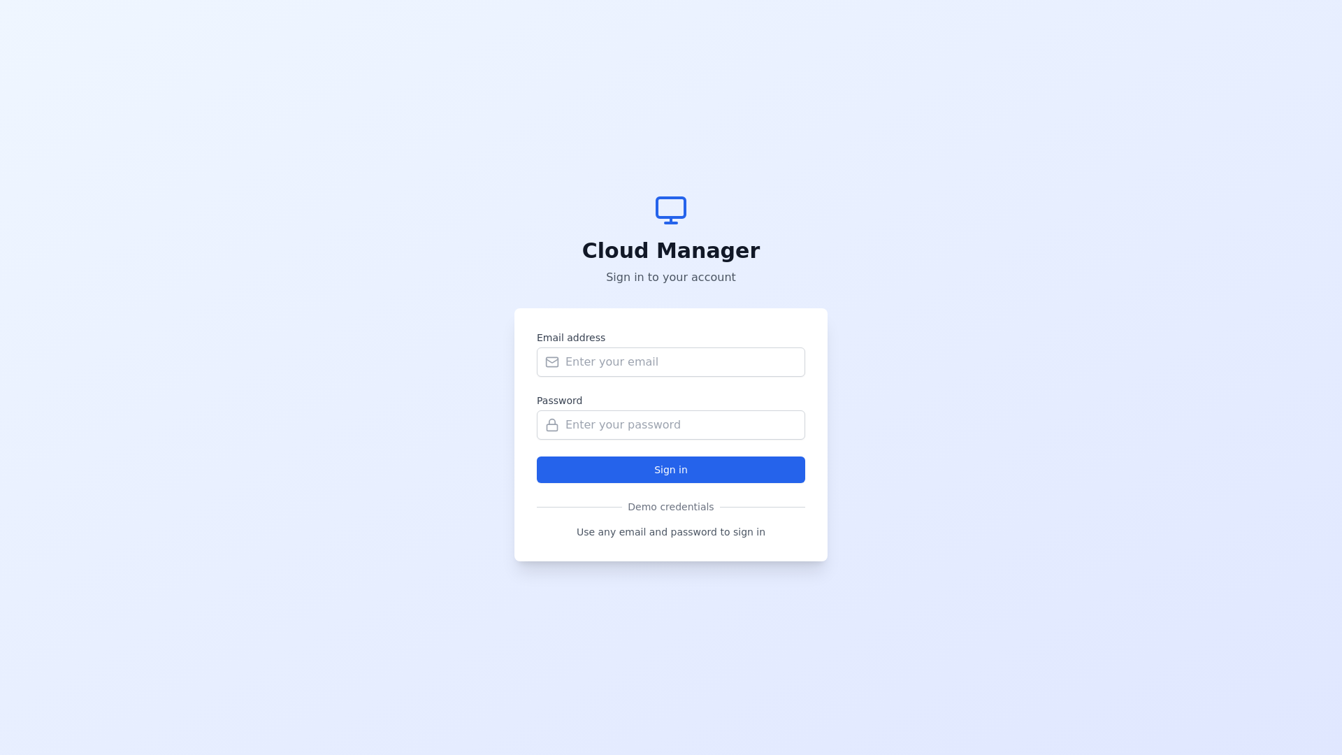 website screenshot of https://cloudmanager.pages.dev/