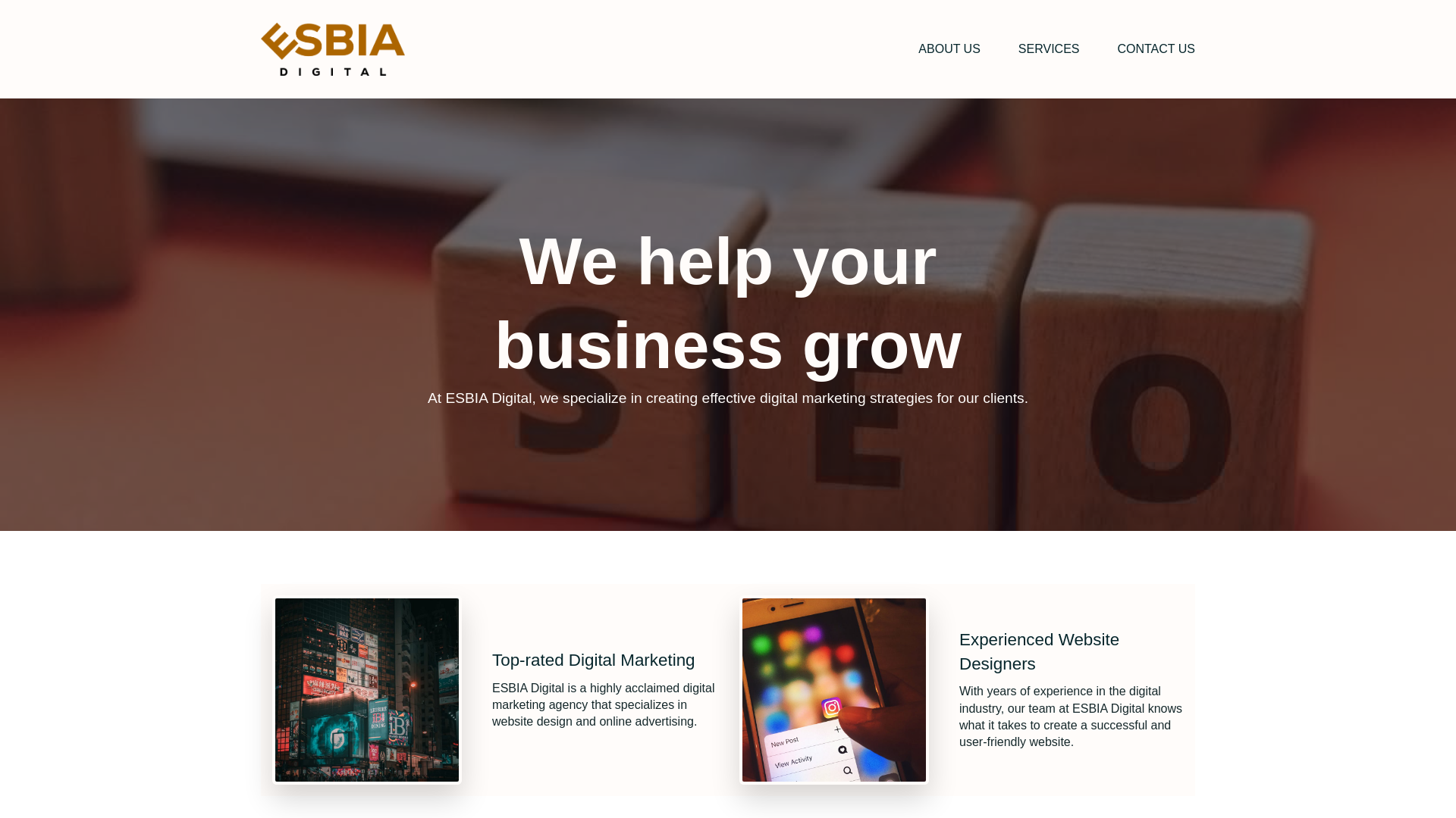 website screenshot of https://esbiadigital.online