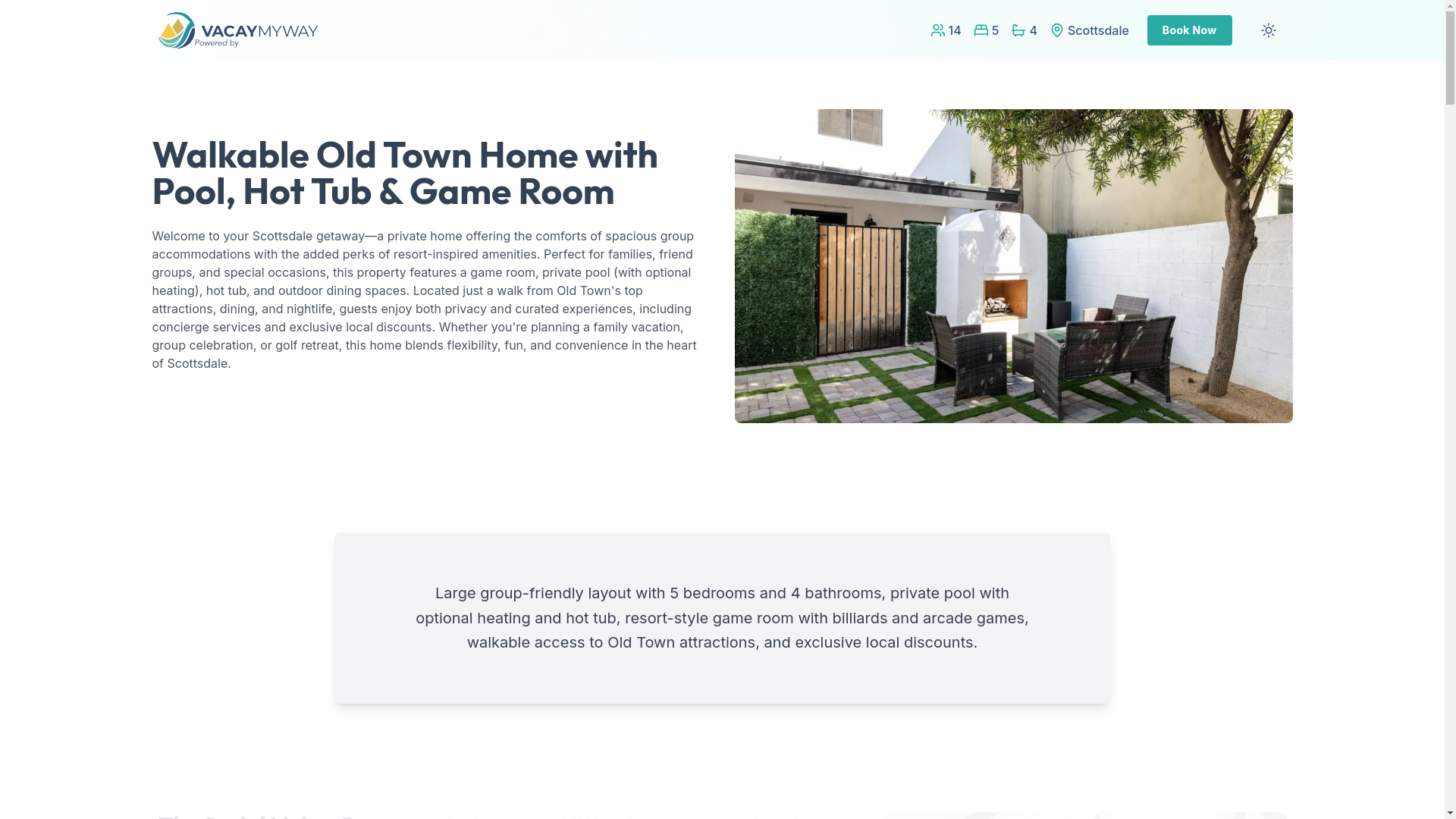 website screenshot of https://thrillscottsdale.holiday/