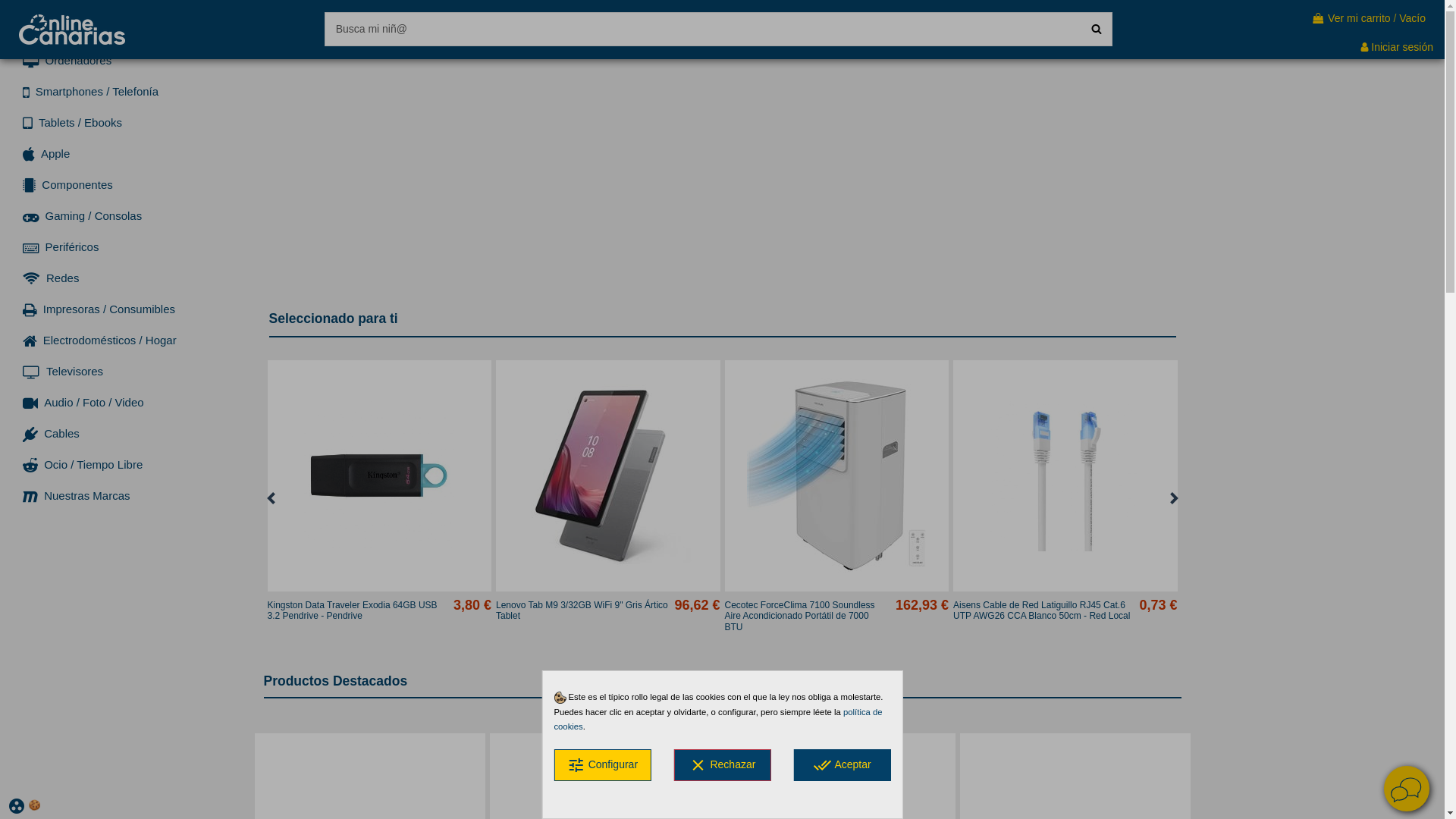 website screenshot of https://onlinecanarias.com/