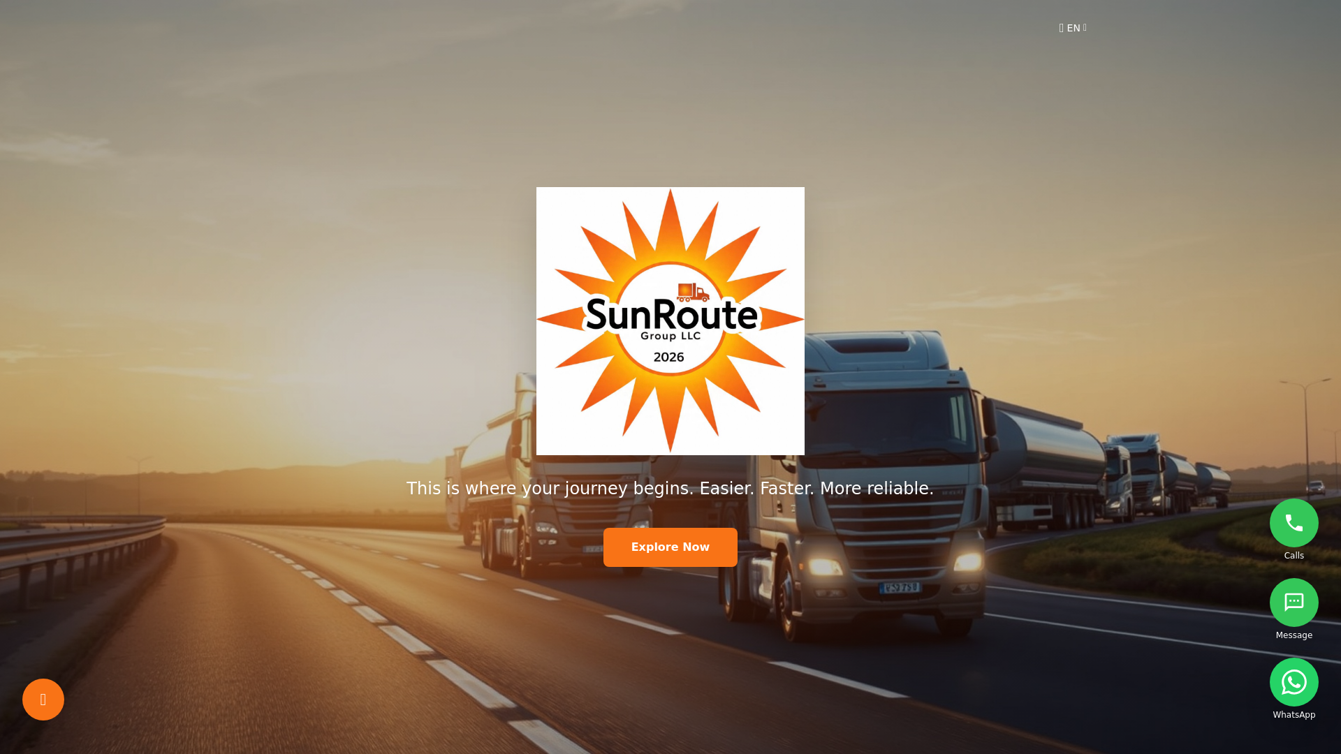 website screenshot of https://sunroutegroup.com/