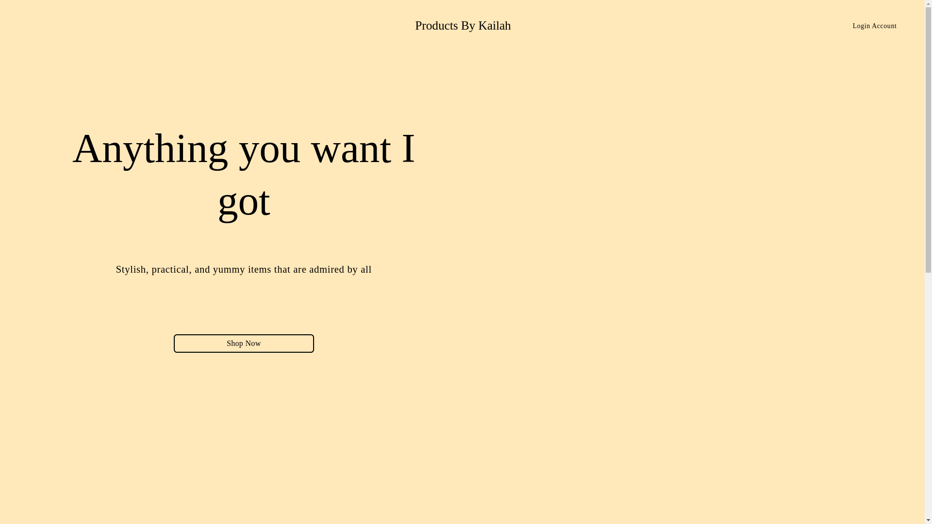 website screenshot of https://productsbykailah.com/