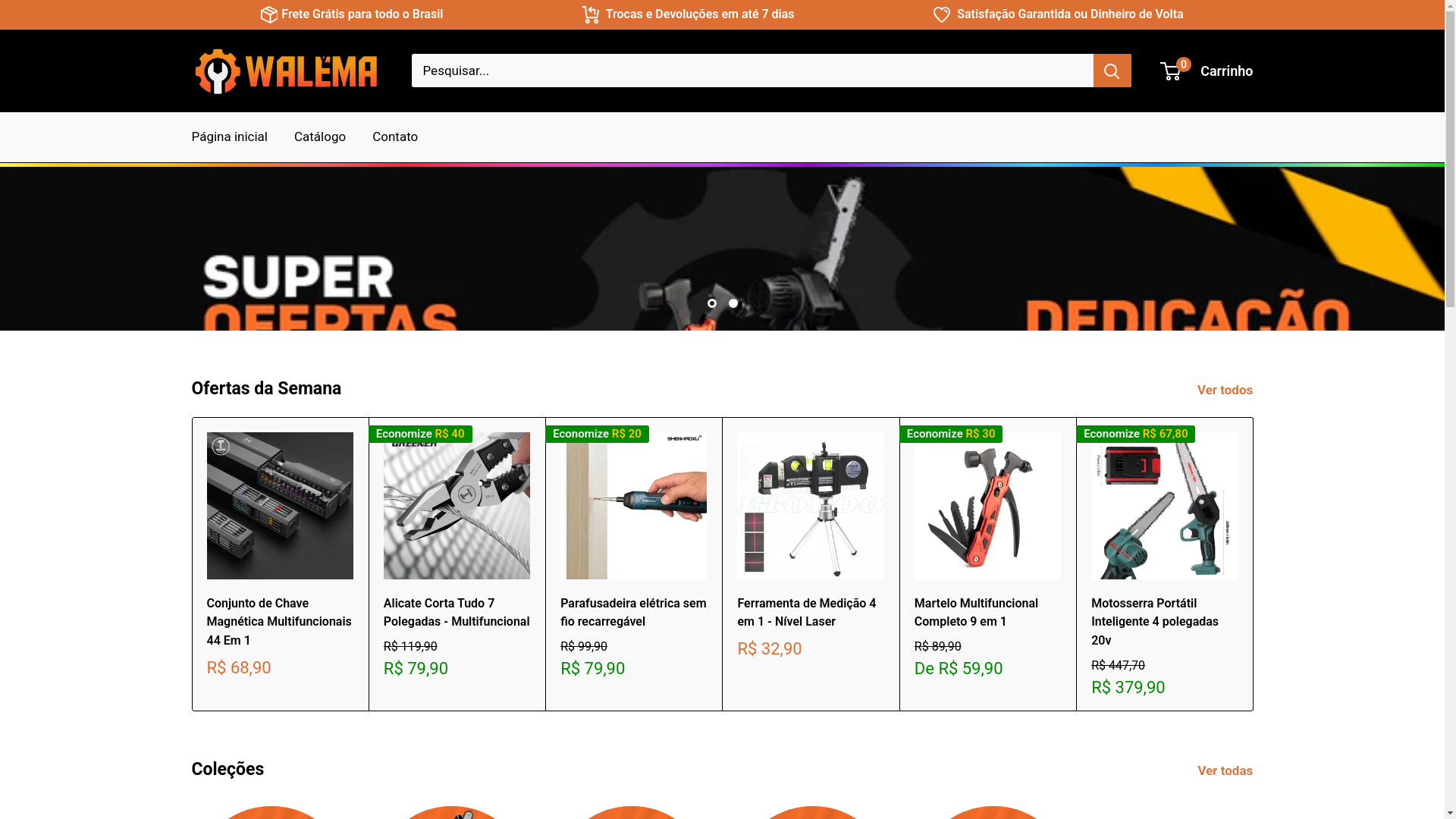 website screenshot of https://walemaferramentas.com/