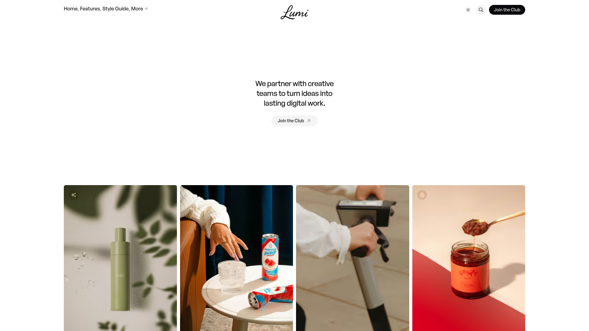 website screenshot of https://lumi.ektothemes.com/