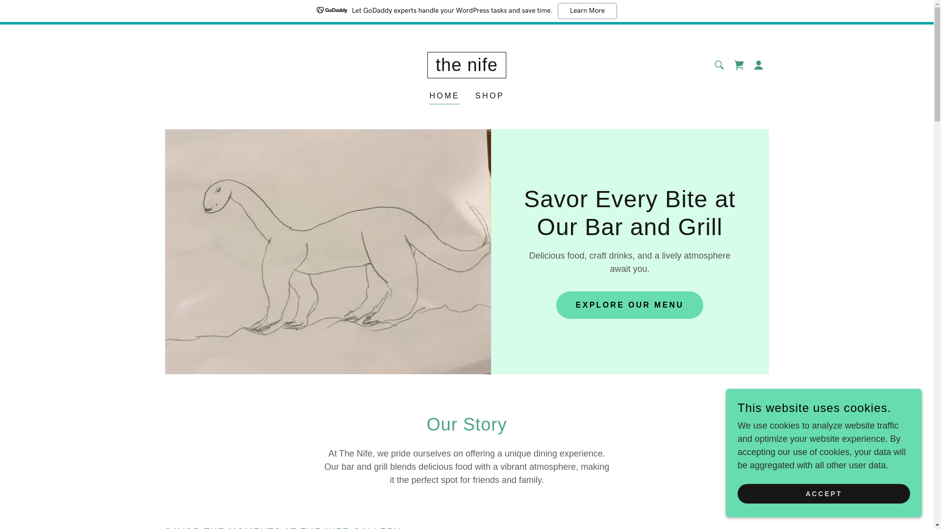 website screenshot of https://thenife.com/