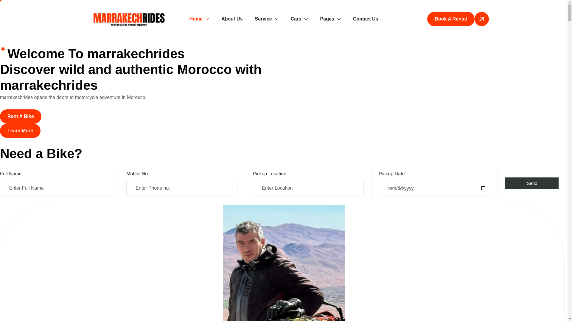 website screenshot of https://marrakechrides.com/