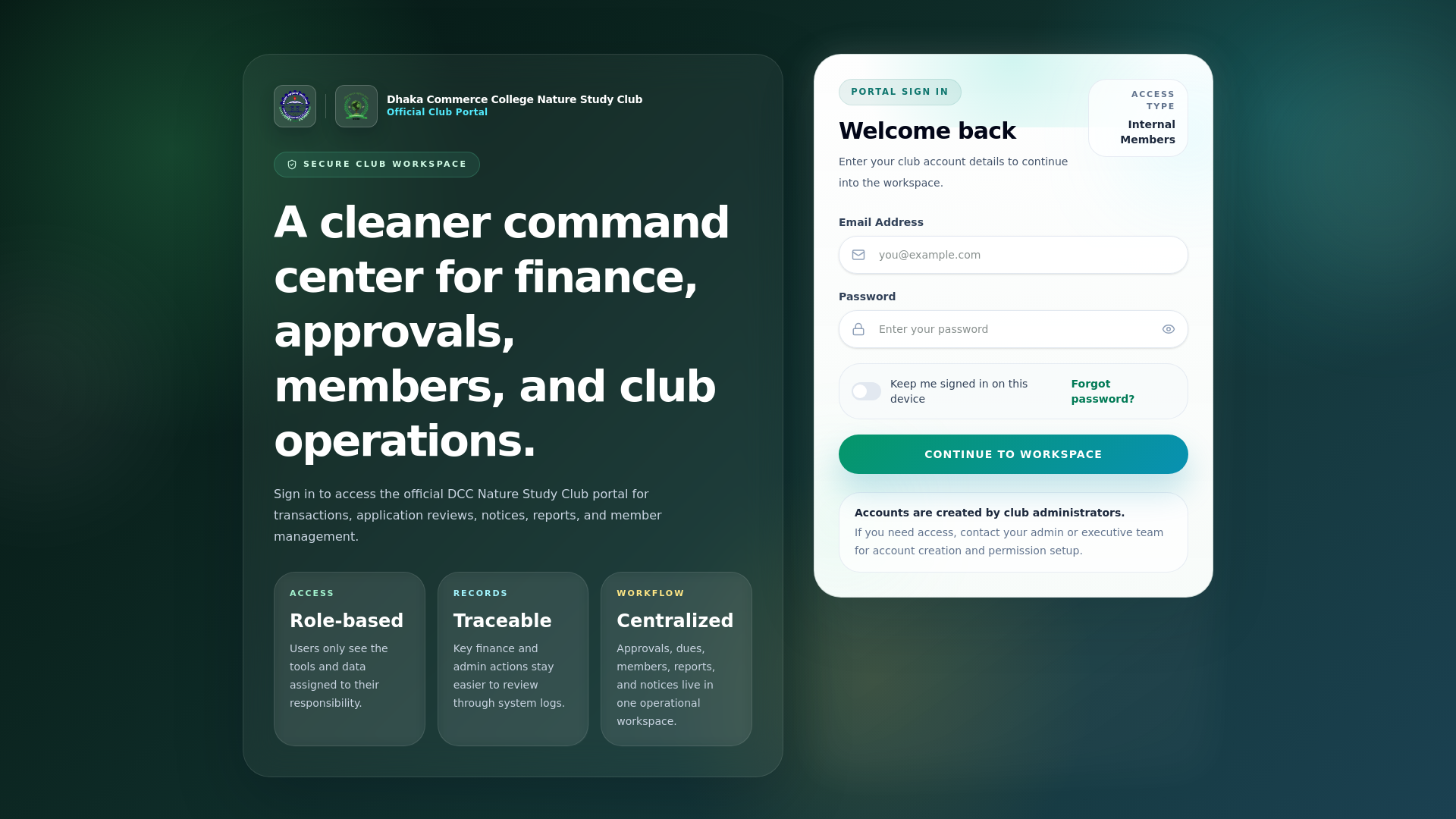 website screenshot of https://dccnsc-financial-system.pages.dev/