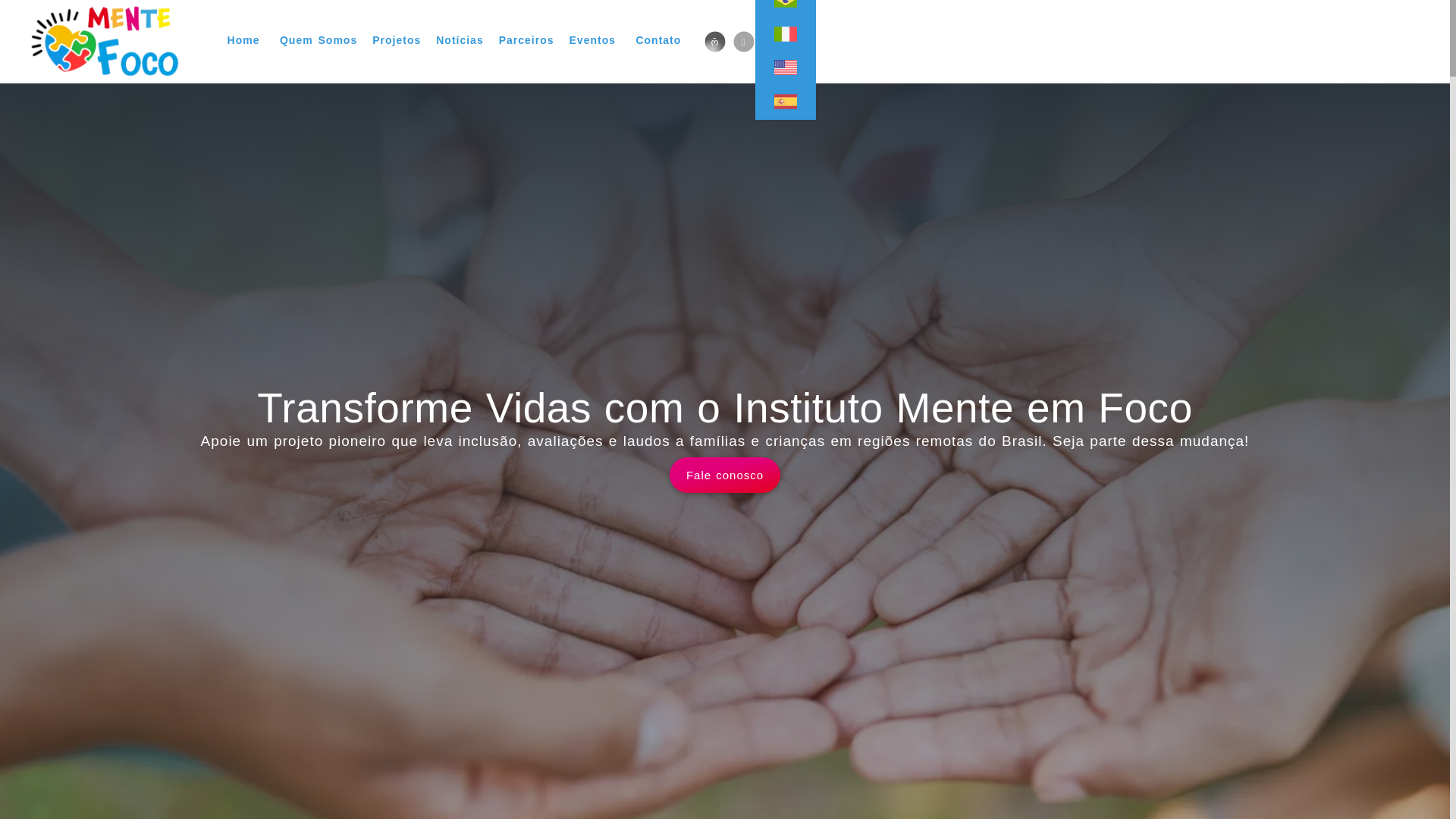 website screenshot of https://menteemfocopi.com.br/