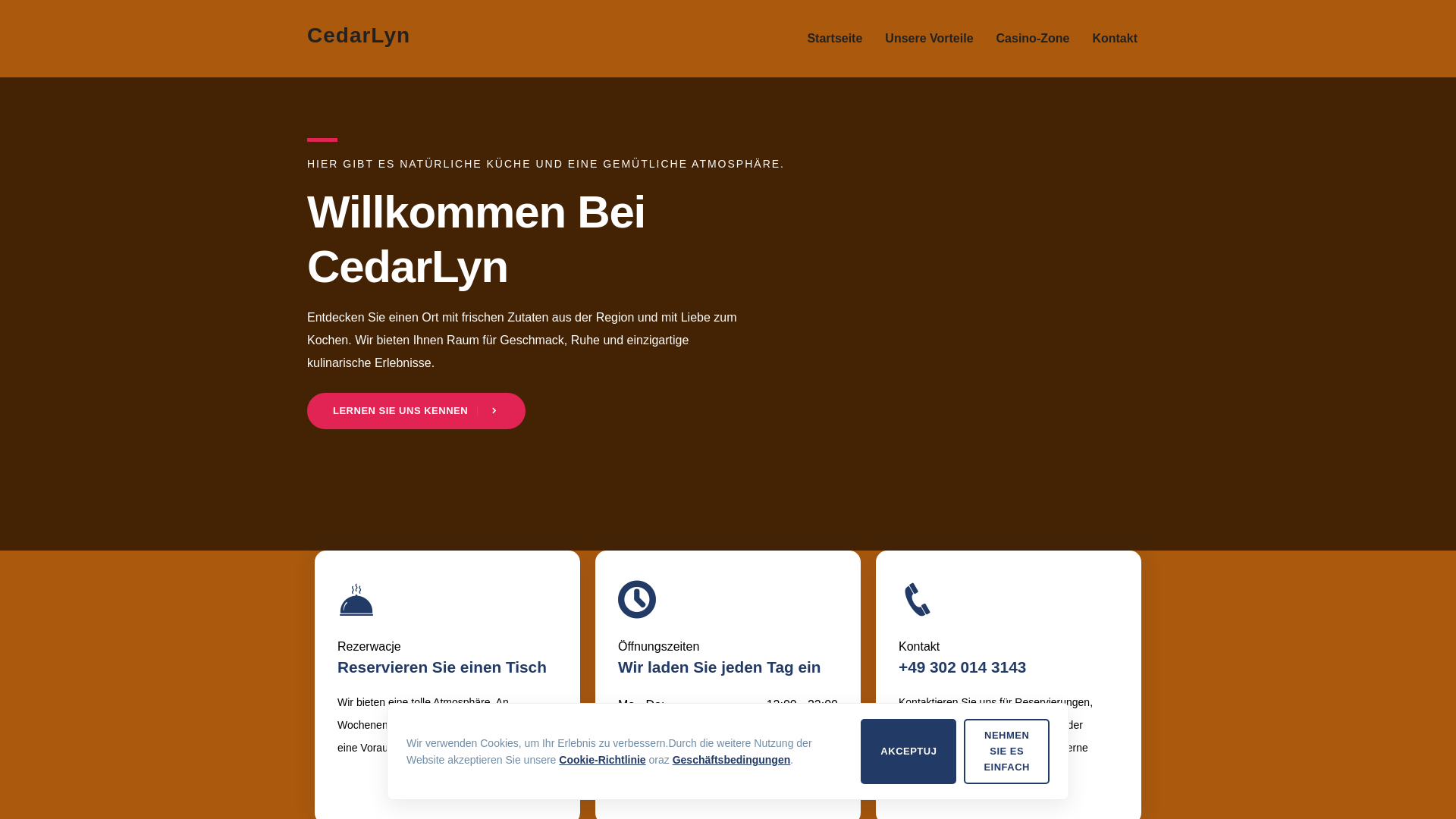website screenshot of https://cedarlyn.com/