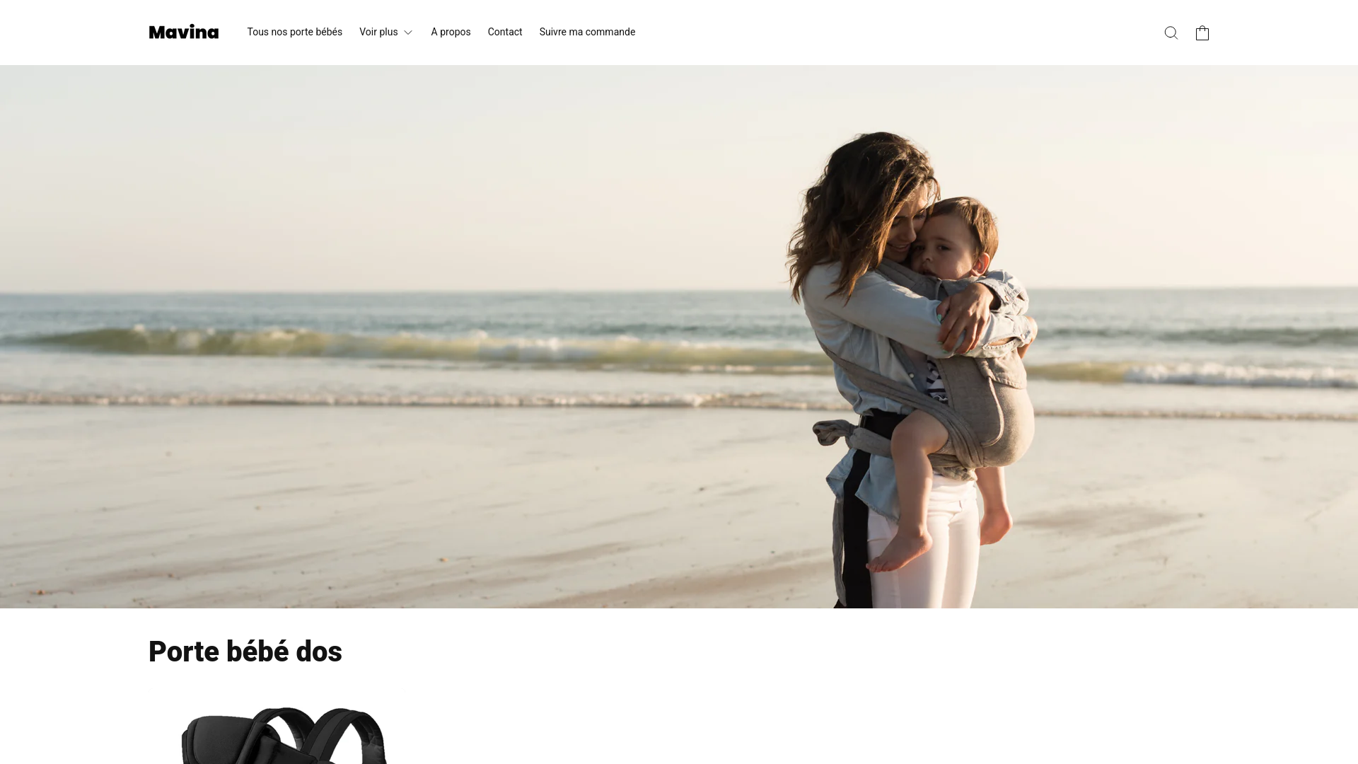 website screenshot of https://mavina.fr/