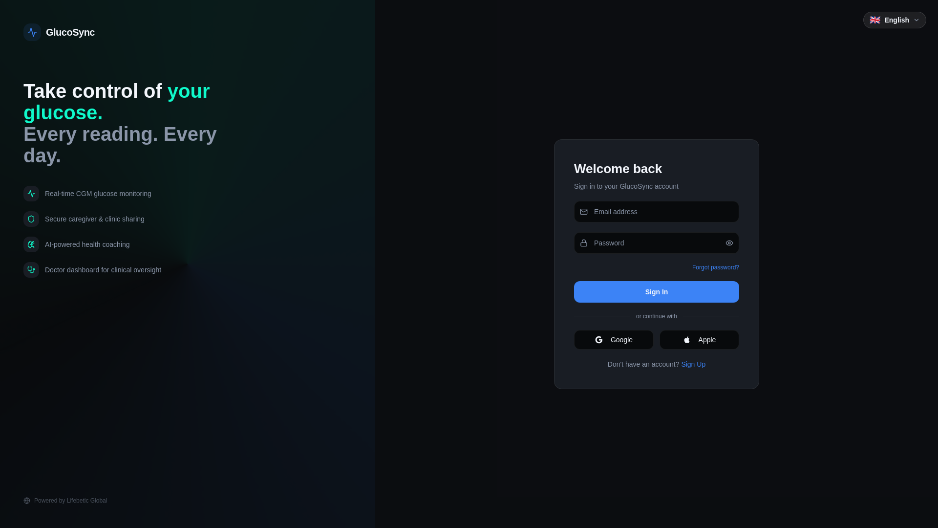website screenshot of https://glucosync.pages.dev/