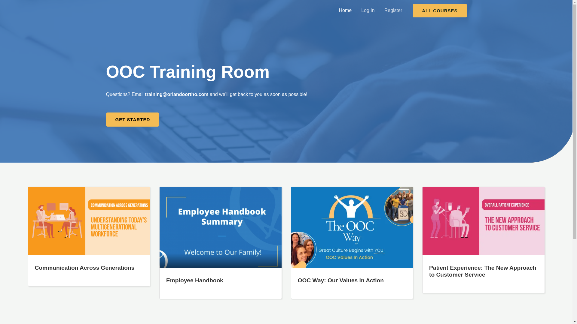 website screenshot of https://ooctraining.com/