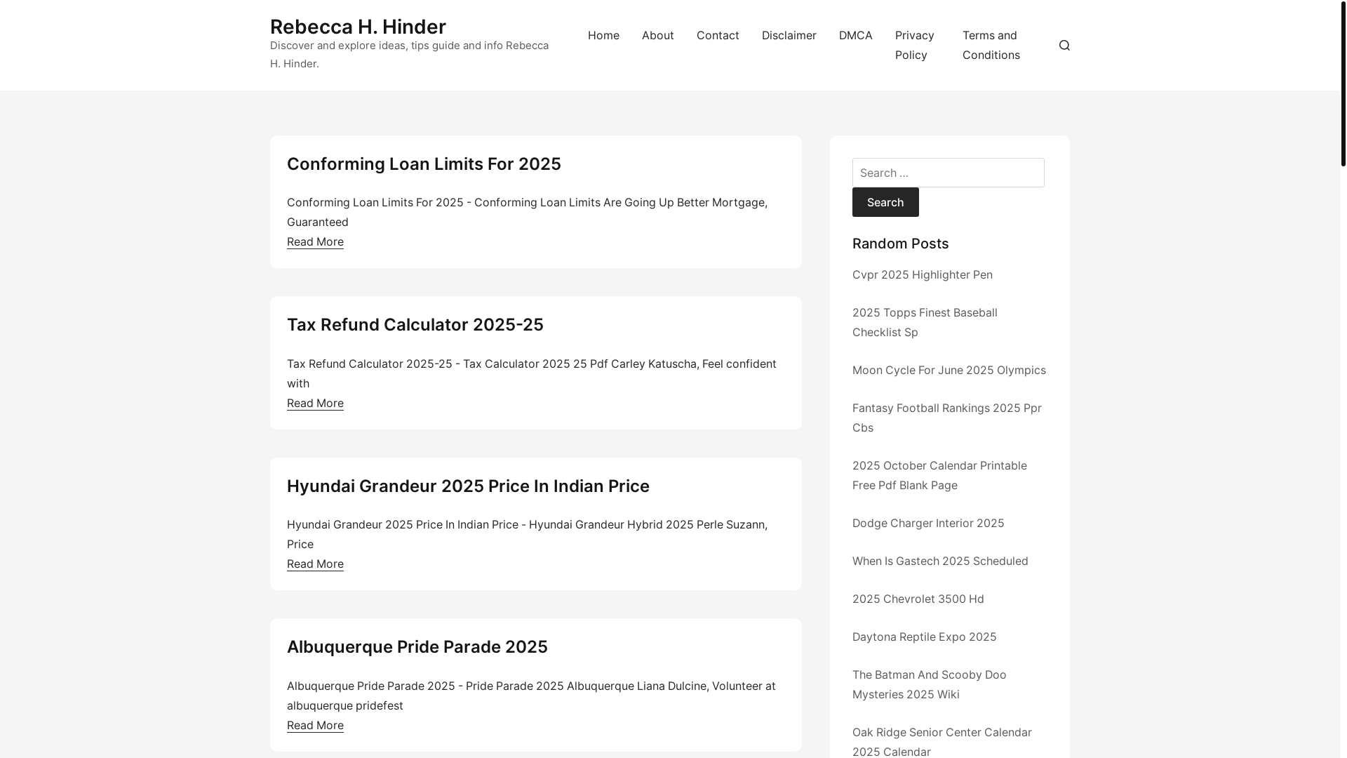 website screenshot of https://rebeccahhinder.pages.dev/
