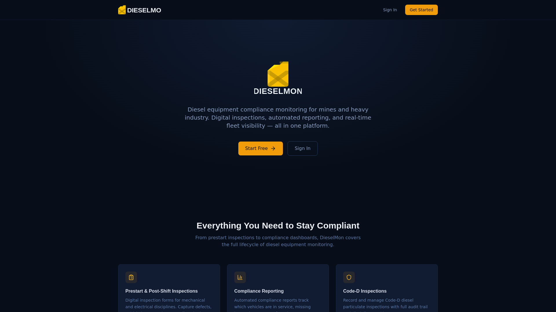 website screenshot of https://dieselmon-web.pages.dev/