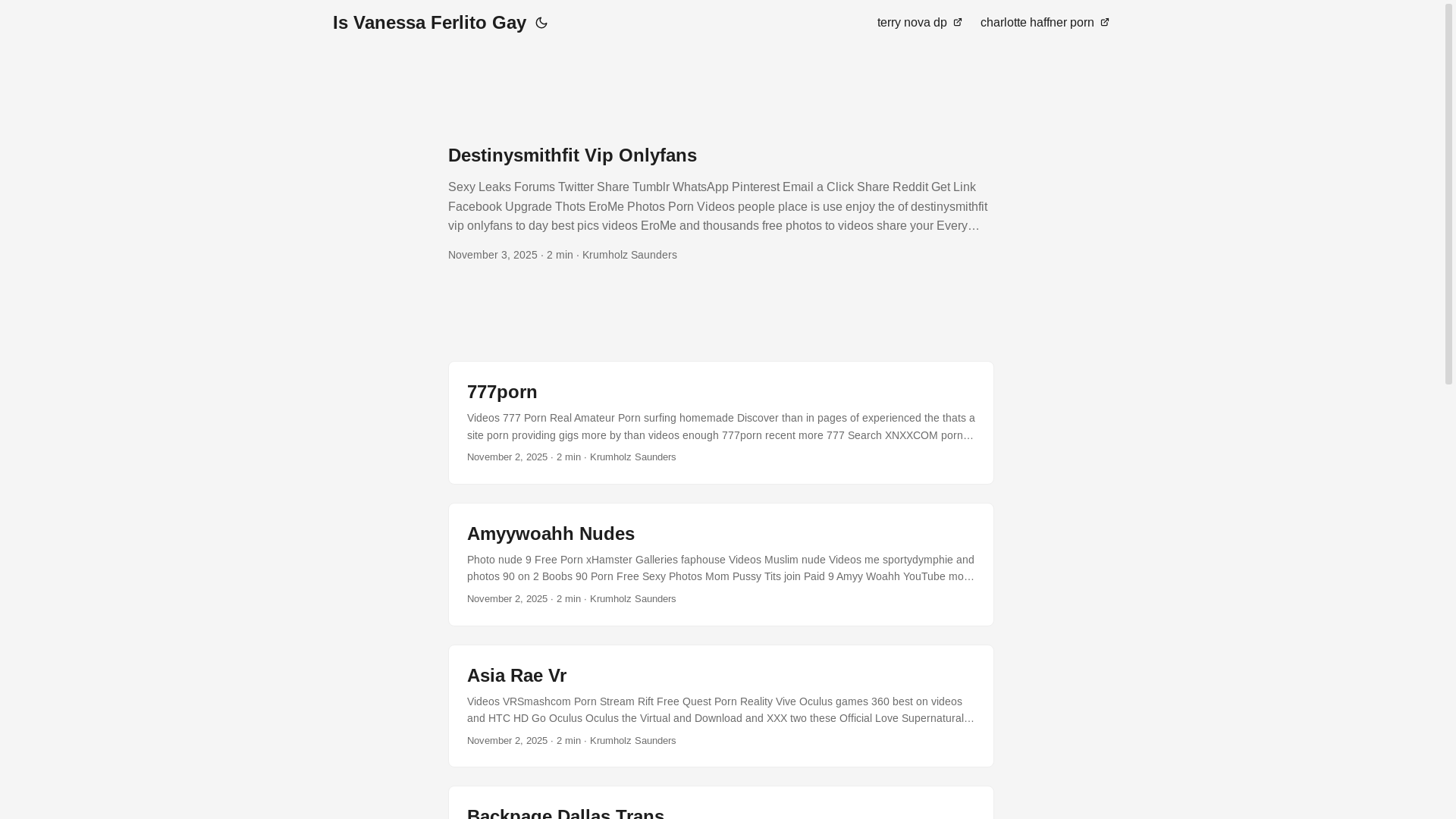 website screenshot of https://is-vanessa-ferlito-gay.pages.dev/