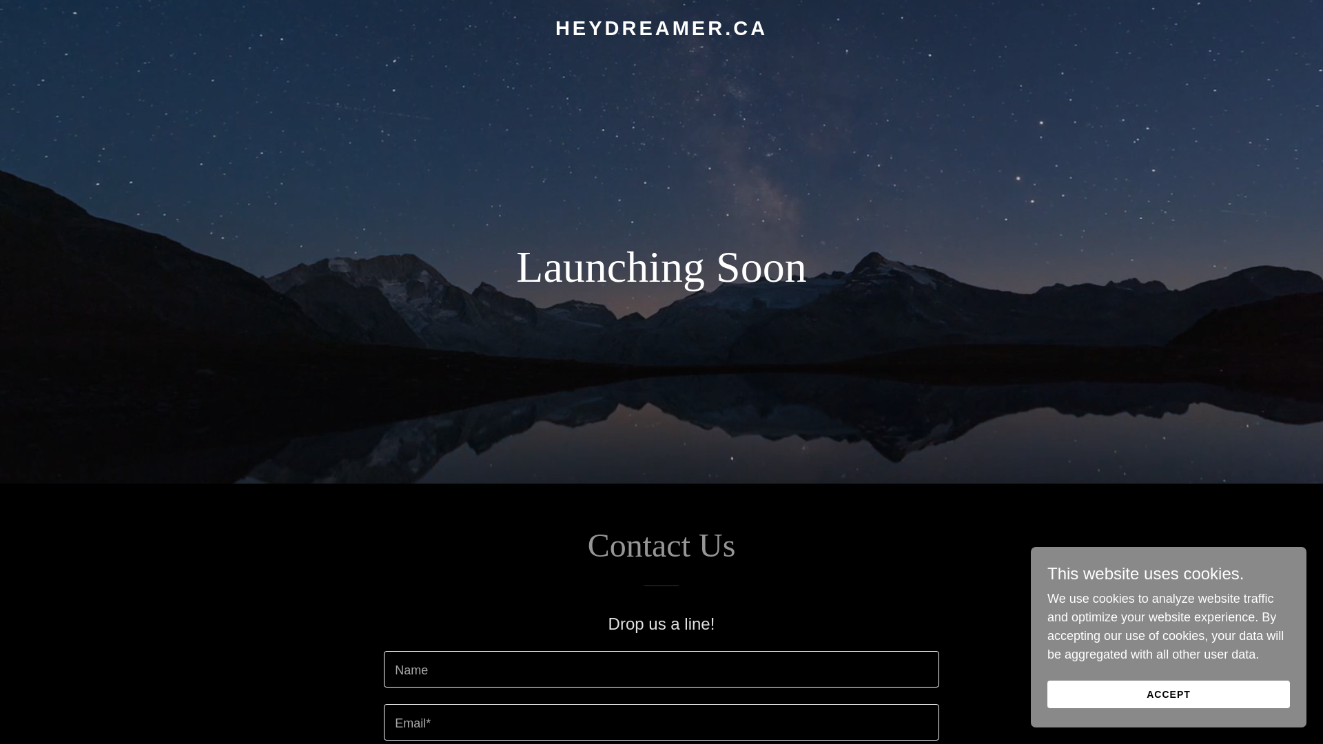 website screenshot of https://heydreamer.ca/