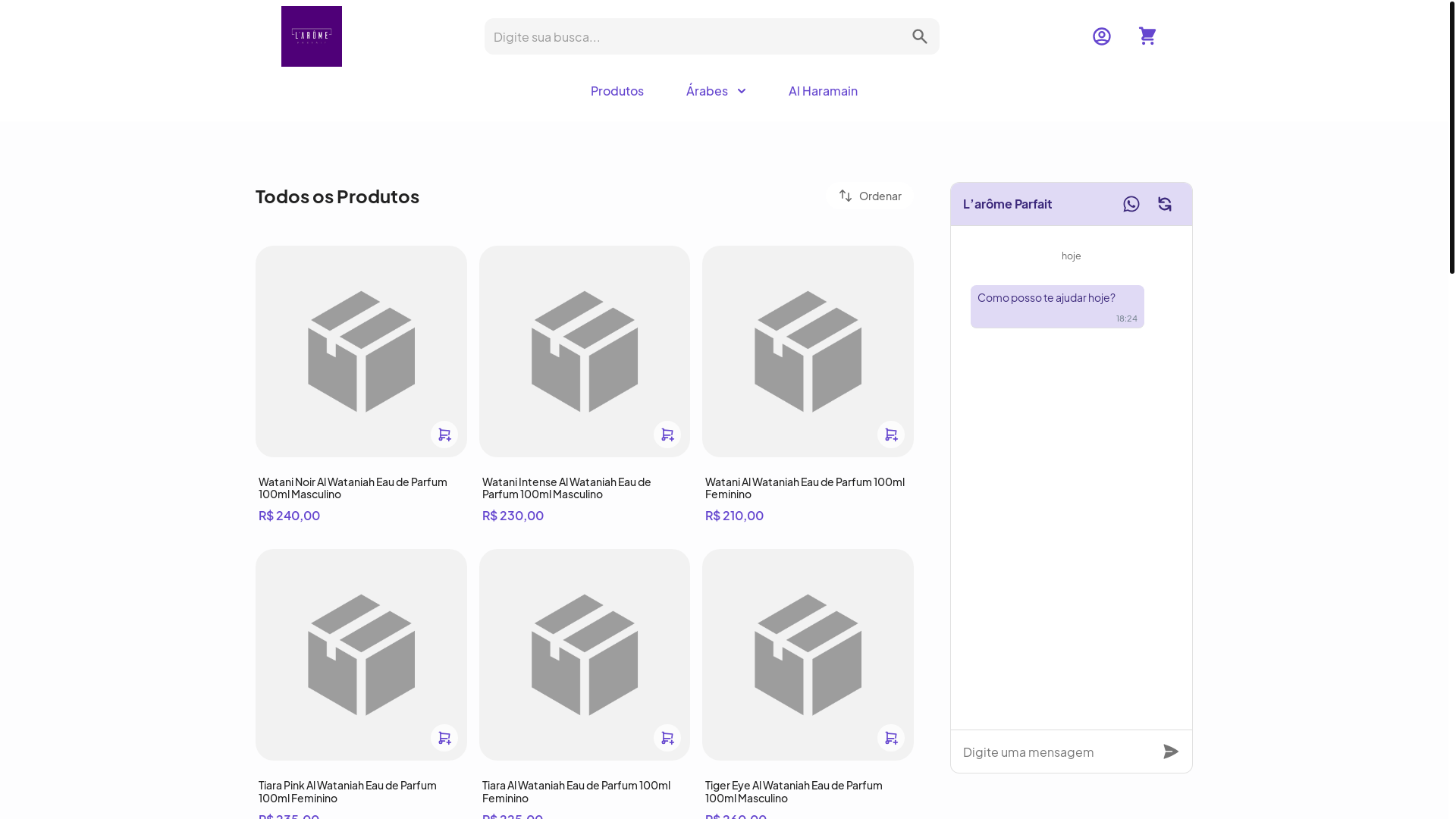 website screenshot of https://laromeparfait.com.br/