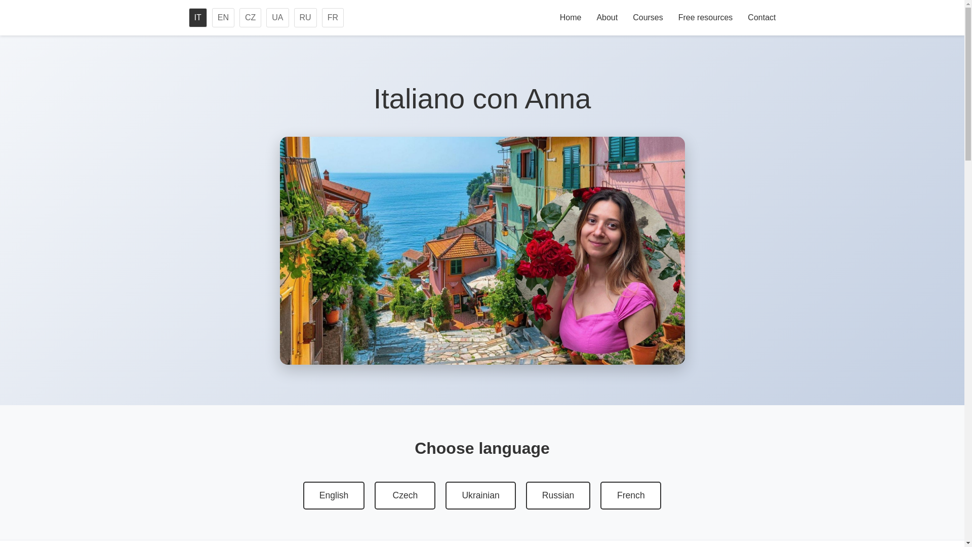 website screenshot of https://italianowithanna.com/