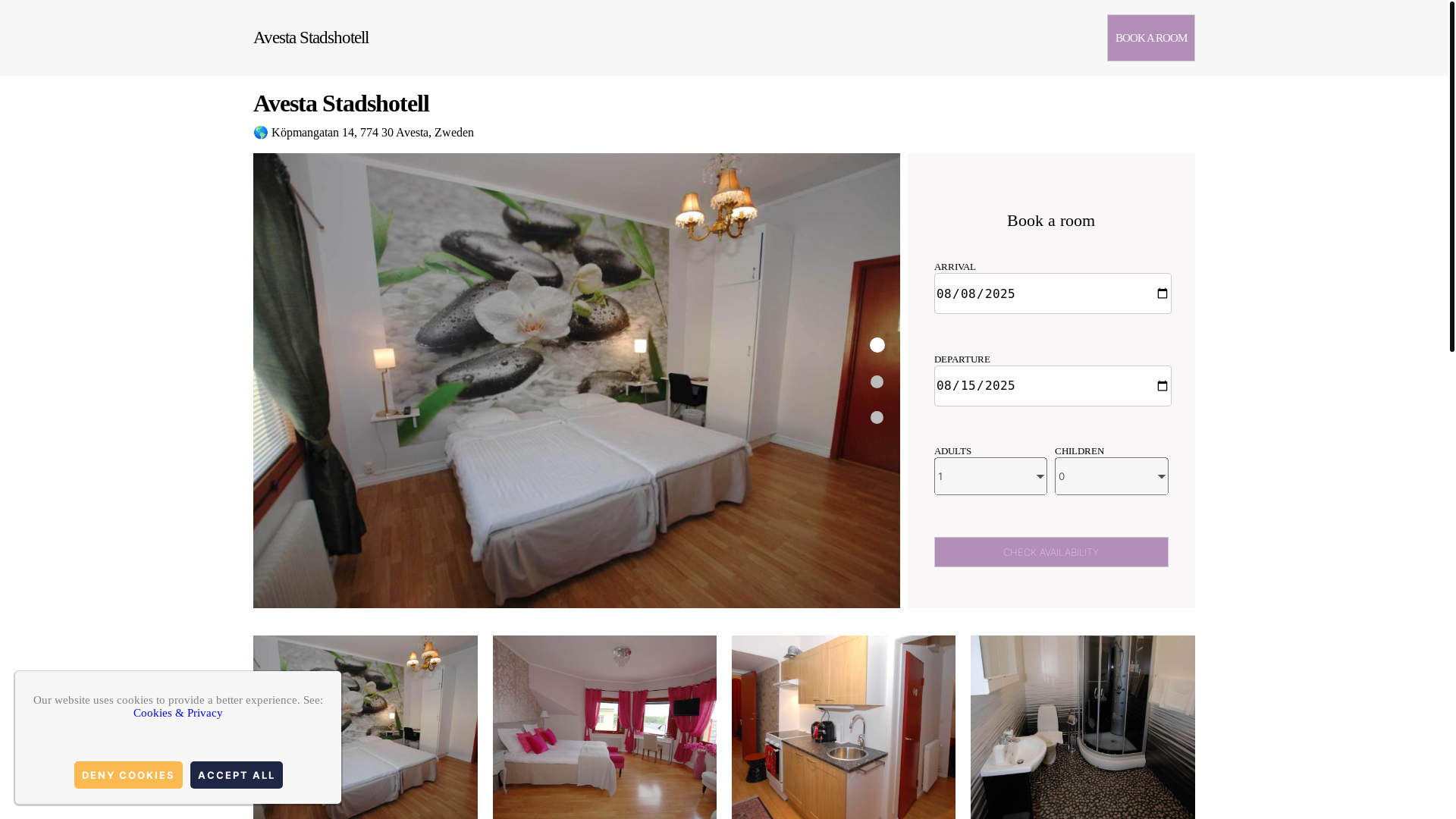 website screenshot of https://hotel-avesta-stadshotell.com.es/