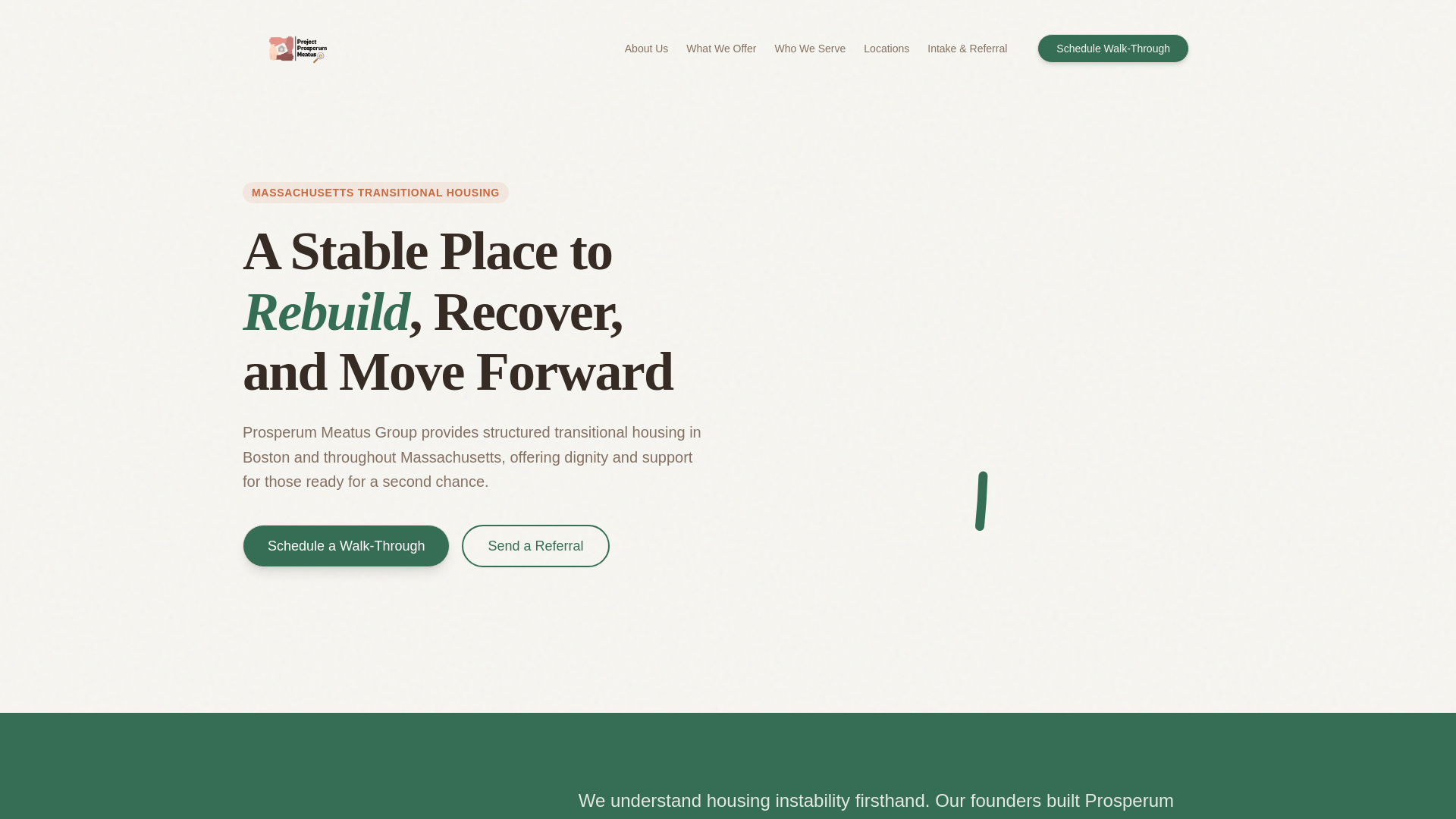 website screenshot of https://projectprosperummeatus.com