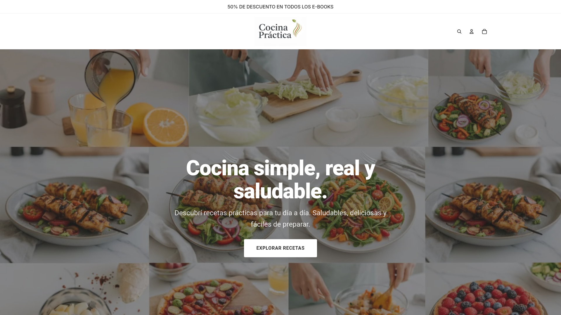 website screenshot of https://cocinapractica.click/